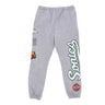 Mitchell & Ness, Pantalone Tuta Felpato Uomo Nba Team Origins Fleece Pant Hardwood Classics Seasup, Grey Heather