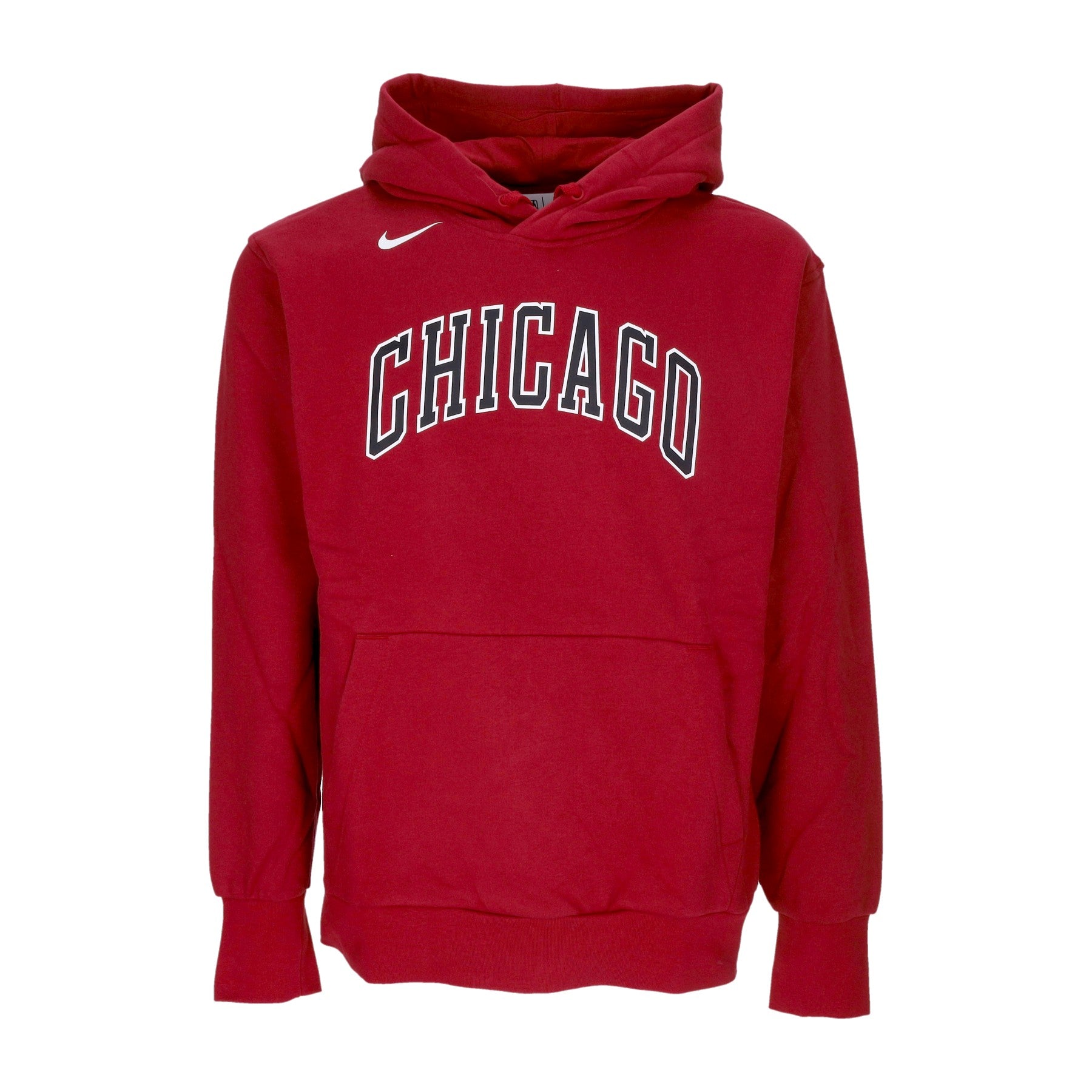 Nike Nba, Felpa Cappuccio Uomo Nba City Edition Essential Fleece Hoodie  Chibul, Team Crimson