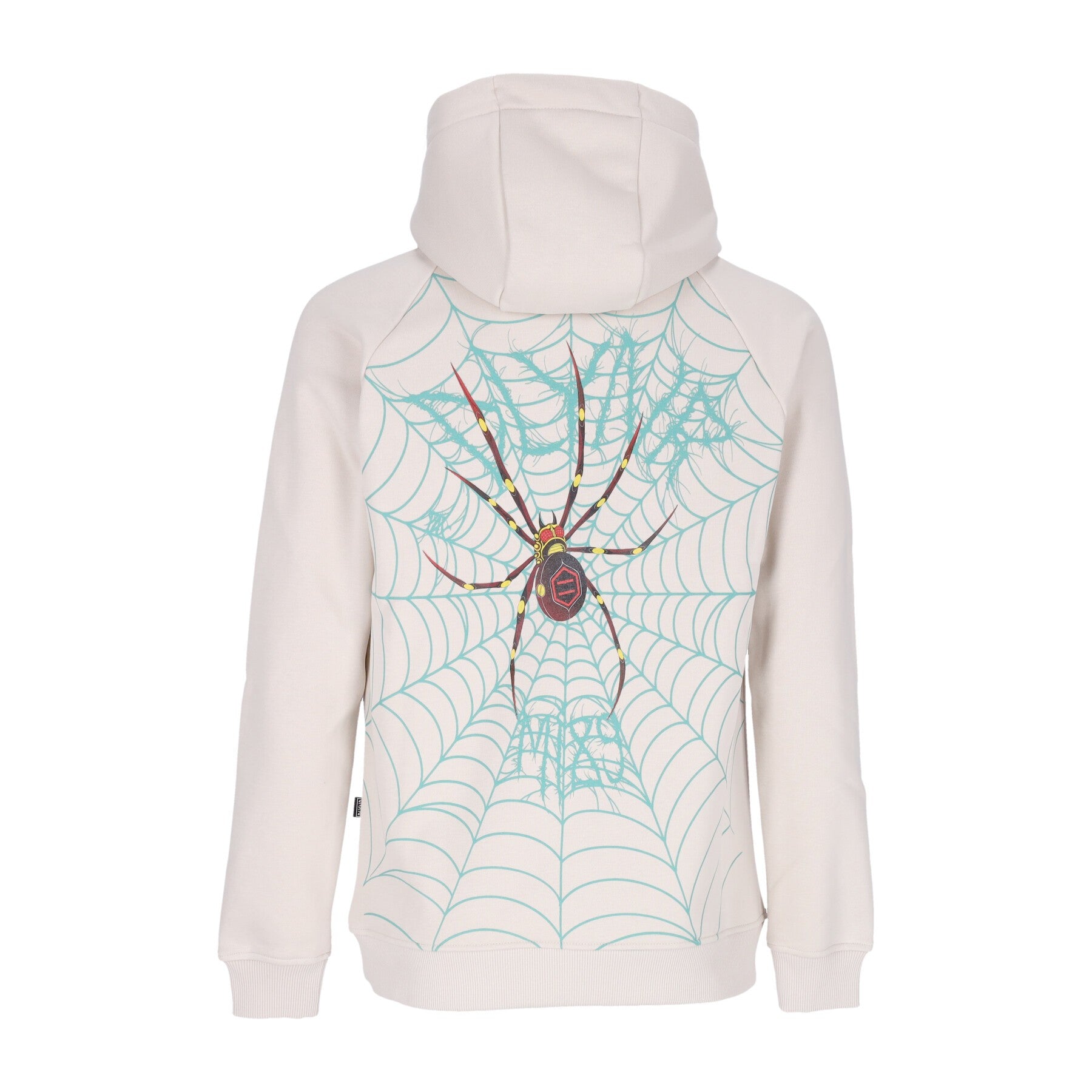 Dolly Noire, Felpa Cappuccio Uomo Joro Spider Hoodie, Beige Moonbeam