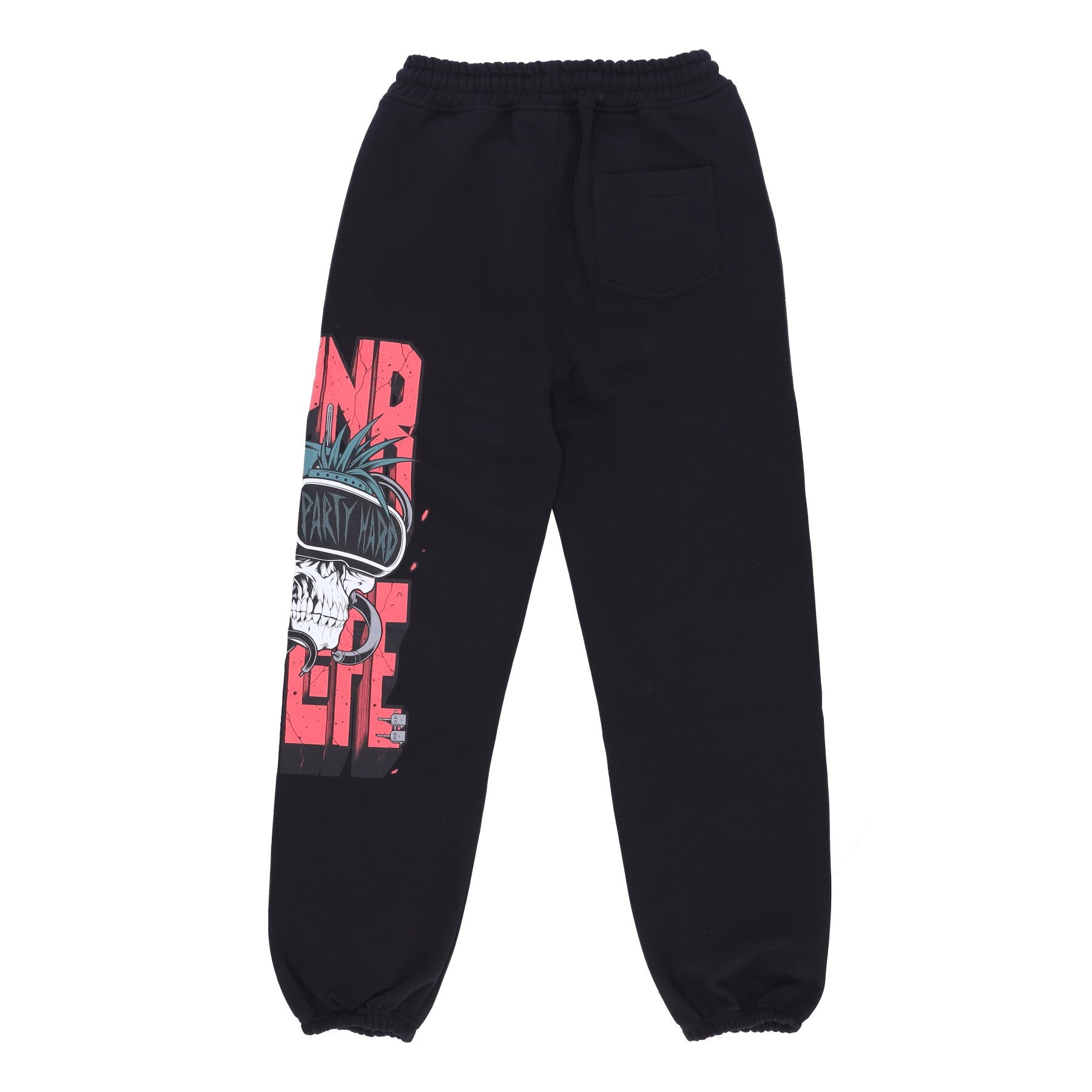 Dolly Noire, Pantalone Tuta Felpato Uomo Party Hard Skull Sweatpants, 