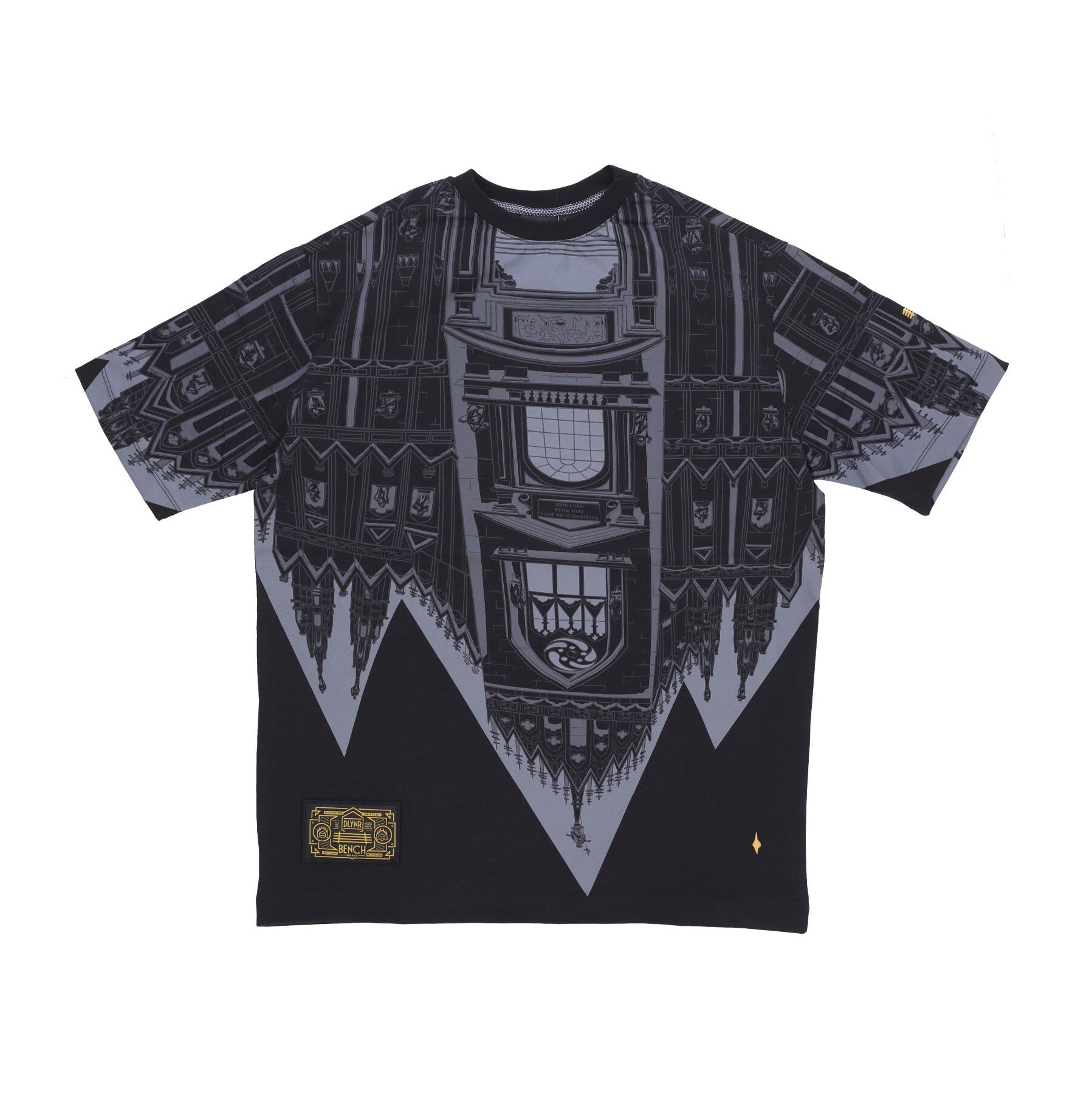 Dolly Noire, Maglietta Uomo Bench Duomo Over Tee, Black