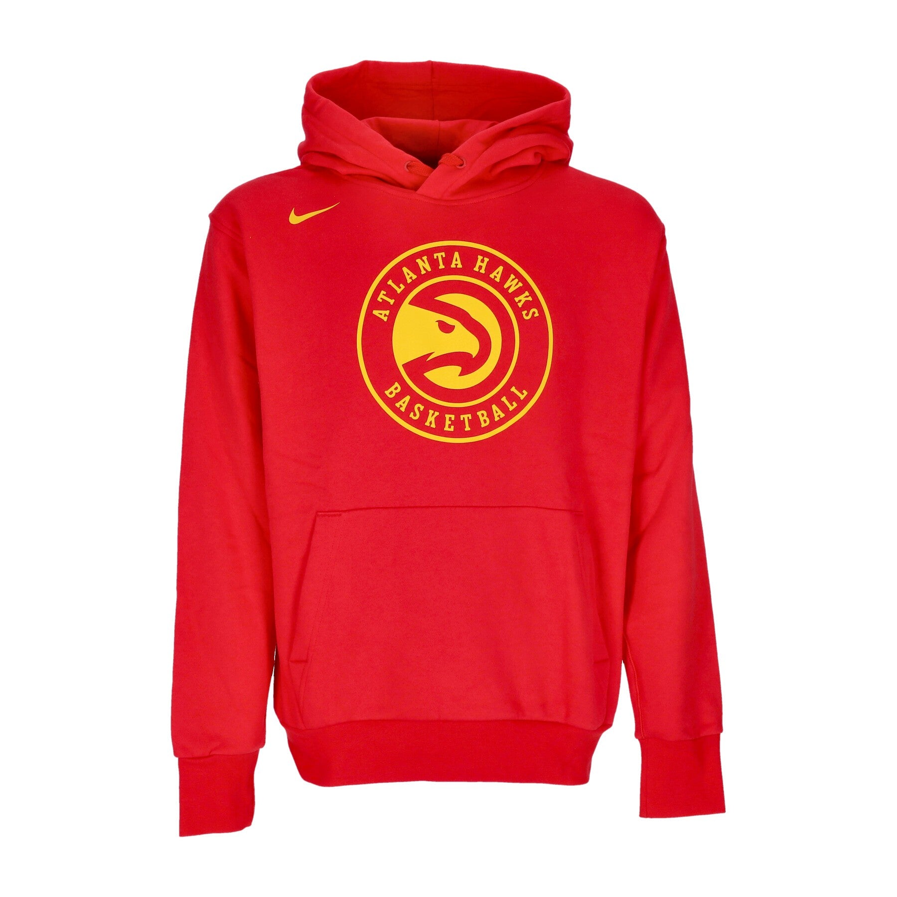 Nike Nba, Felpa Cappuccio Uomo Nba Essential Fleece Hoodie Atlhaw, University Red