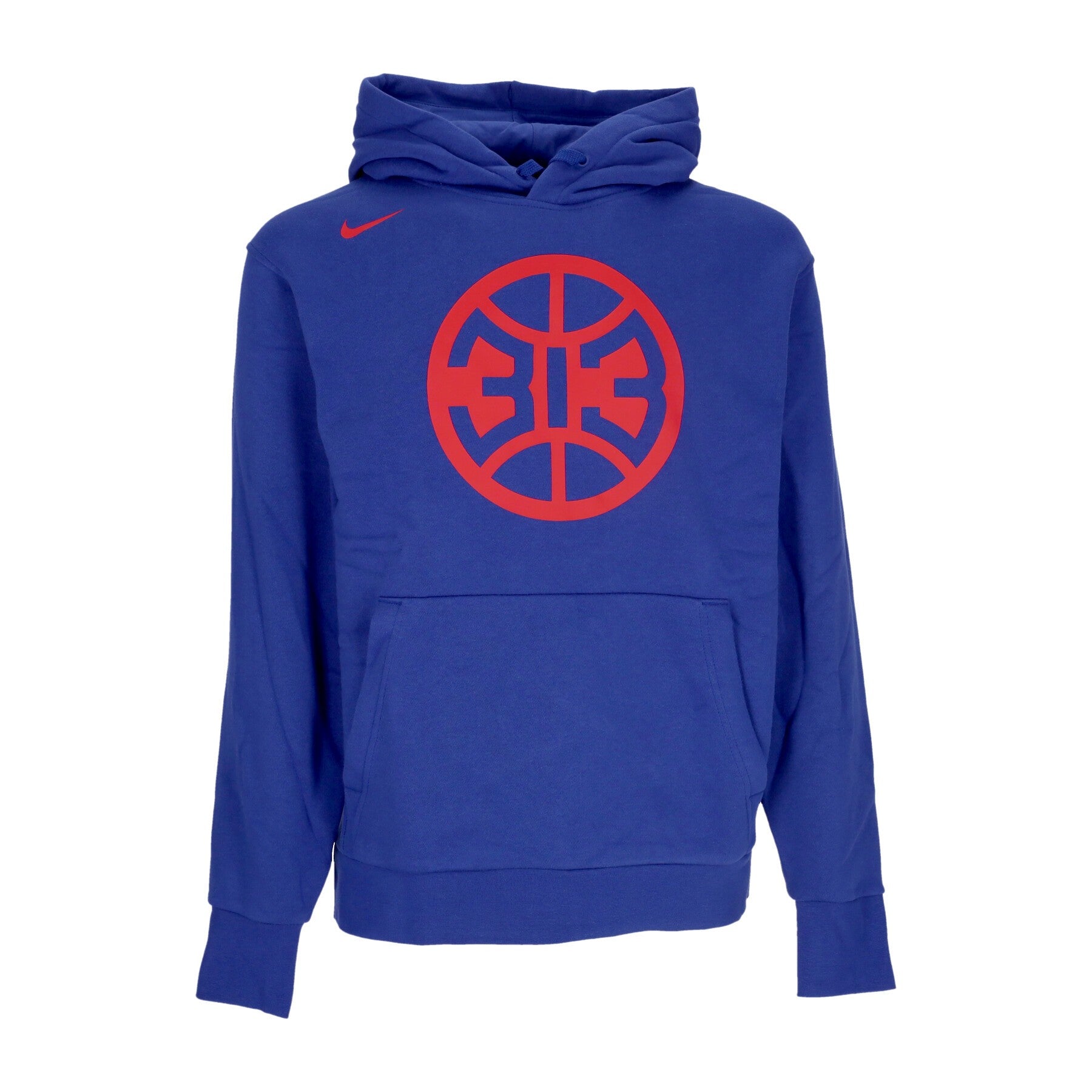 Nike Nba, Felpa Cappuccio Uomo Nba Essential Fleece Hoodie Detpis, Rush Blue