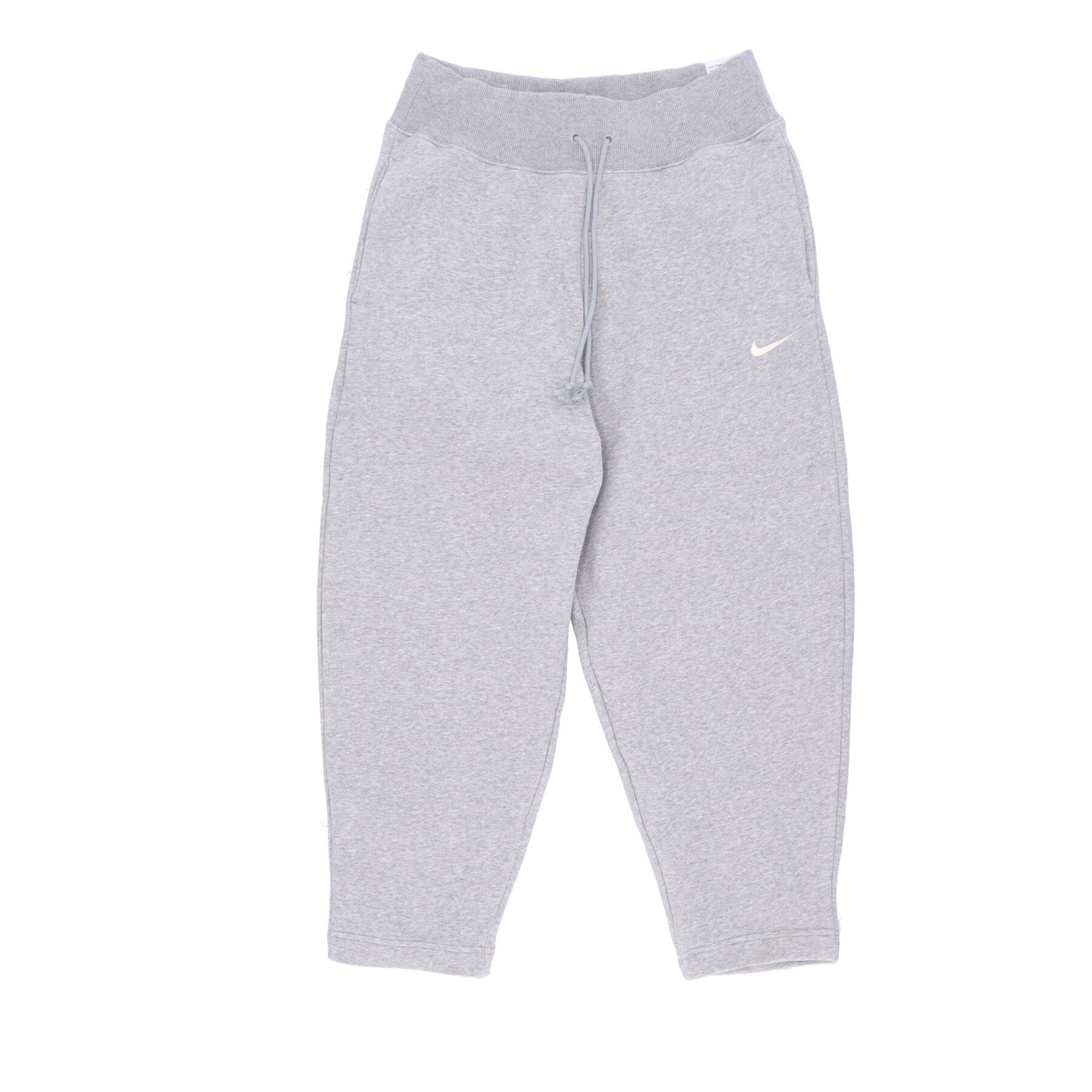 Nike, Pantalone Tuta Felpato Donna Phoenix Fleece Hr Pant Curved, Dk Grey Heather/sail