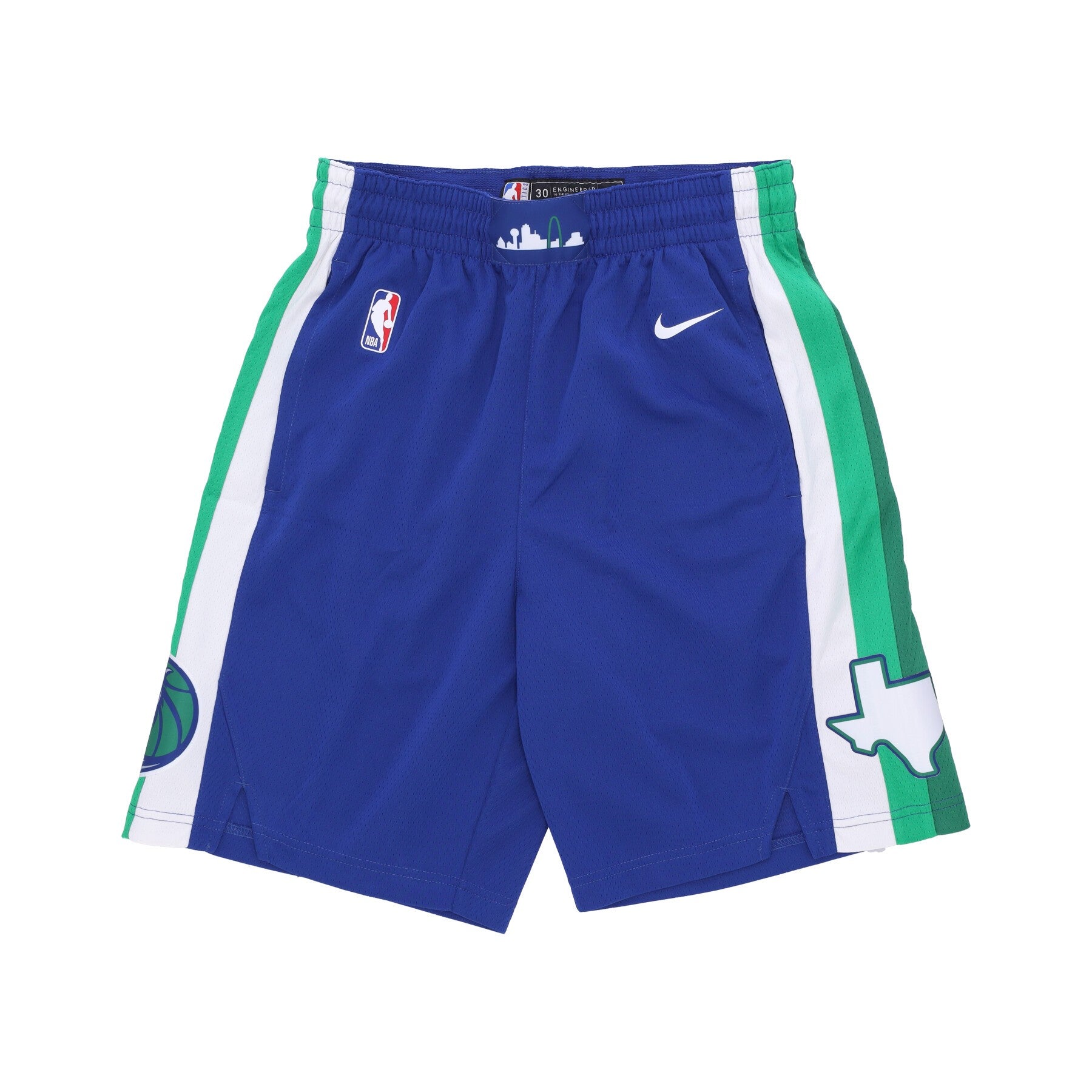 Nike Nba, Pantaloncino Basket Uomo Nba City Edition 22 Dri-fit Swingman Short Dalmav, Rush Blue/white