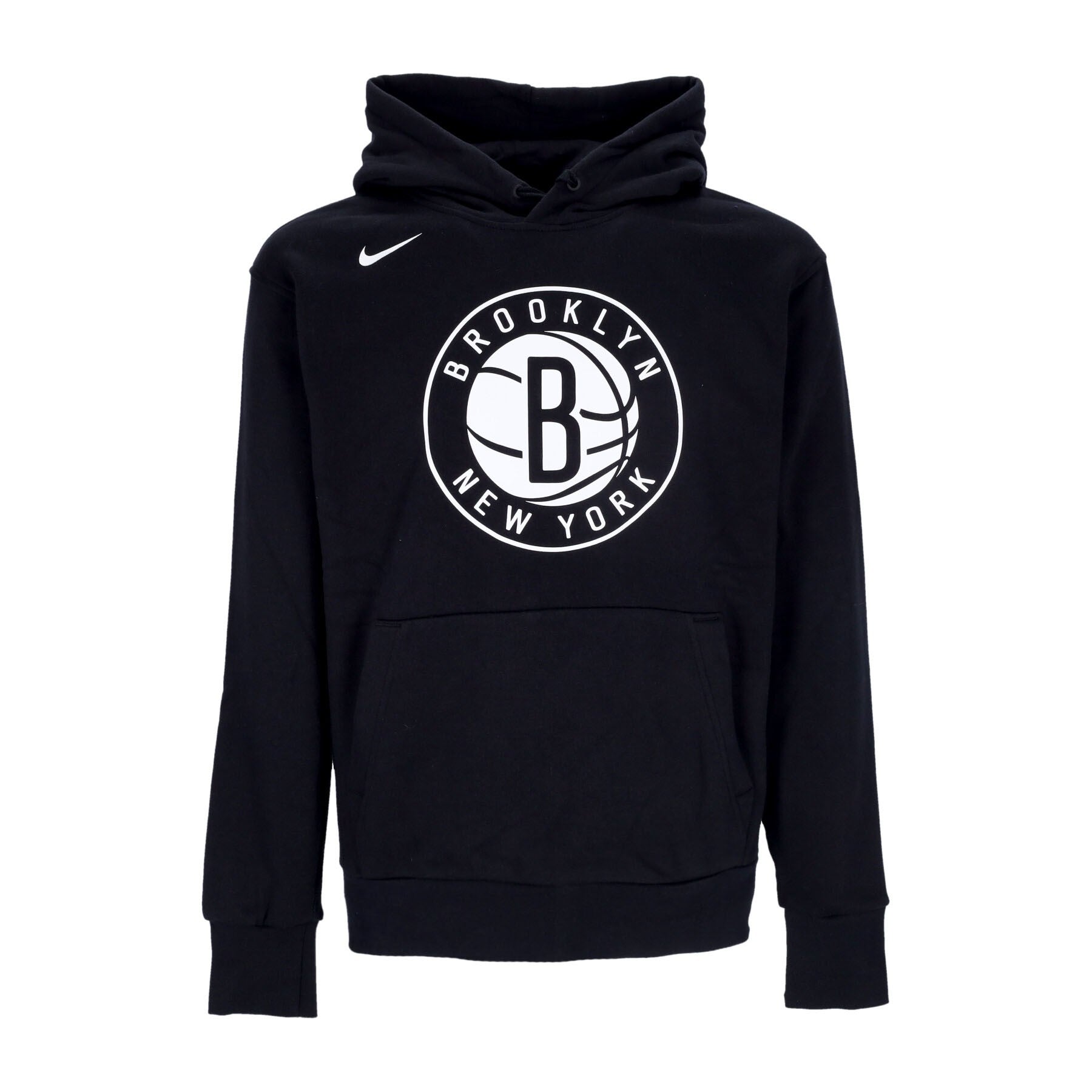 Nike Nba, Felpa Cappuccio Uomo Nba Fleece Po Essential Hoodie Bronet, Black