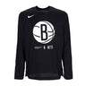 Nike Nba, Maglietta Manica Lunga Uomo Nba Pregame Dri-fit L/s Top Bronet, Black/dark Steel Grey