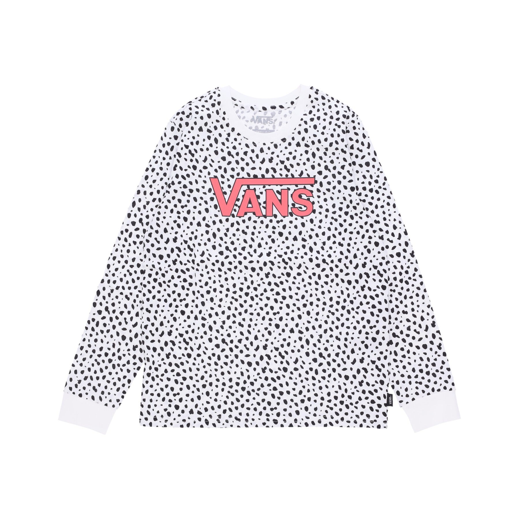 Vans, Maglietta Manica Lunga Ragazza Dalmation V L/s Tee, White/black