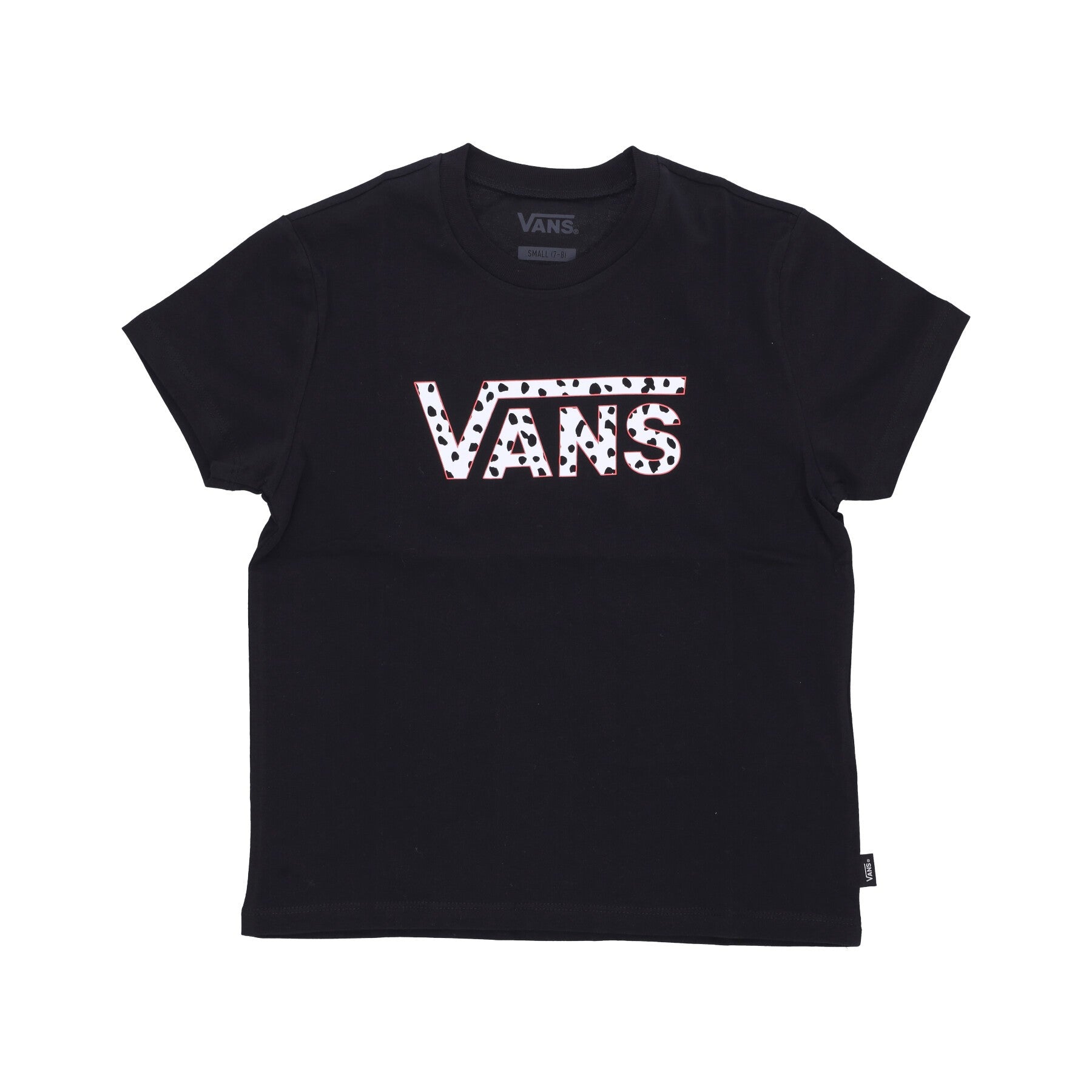 Vans, Maglietta Ragazza Dalmation V Crew Tee, Black