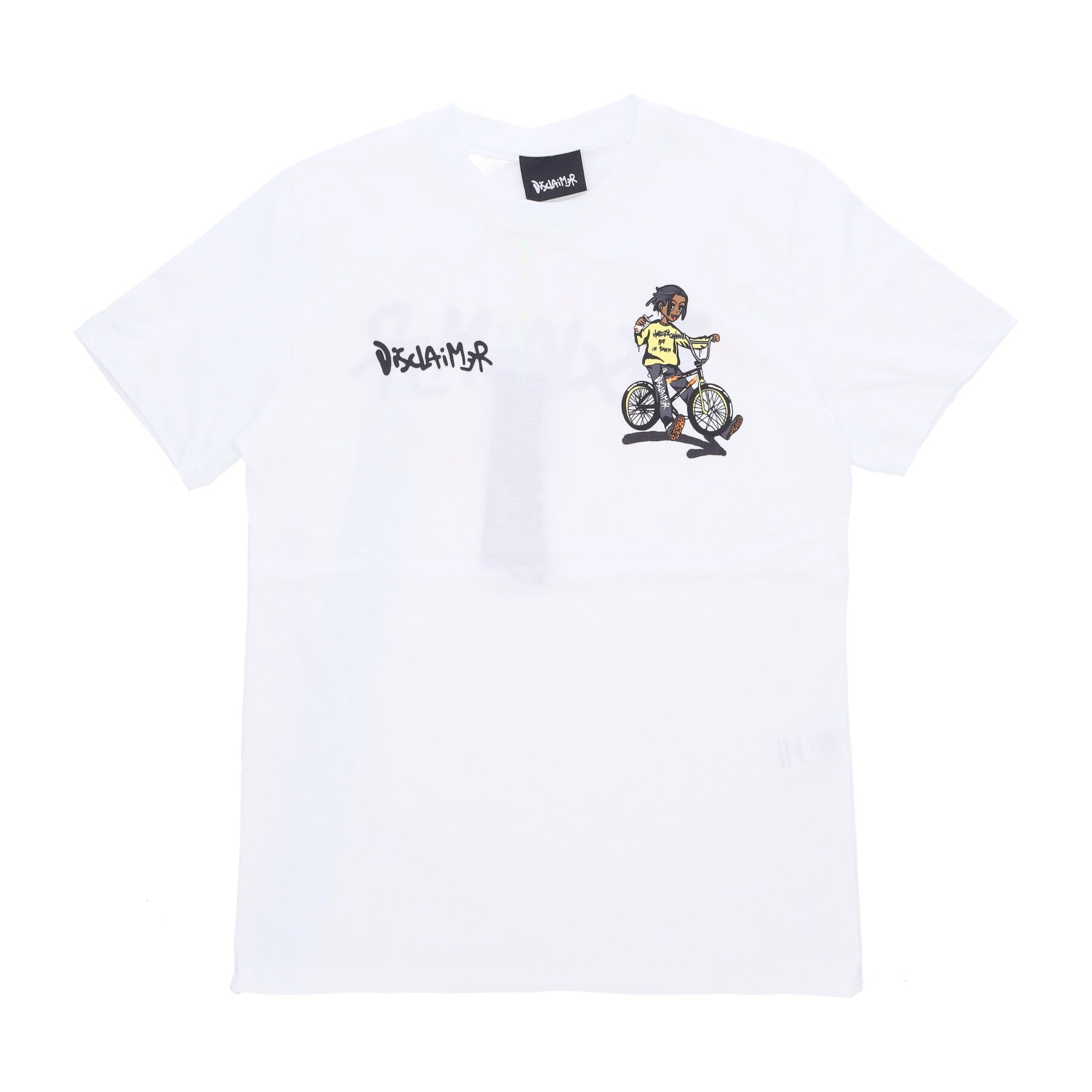 Hardest Boy In Town Back Logo Tee White Men's T-Shirt