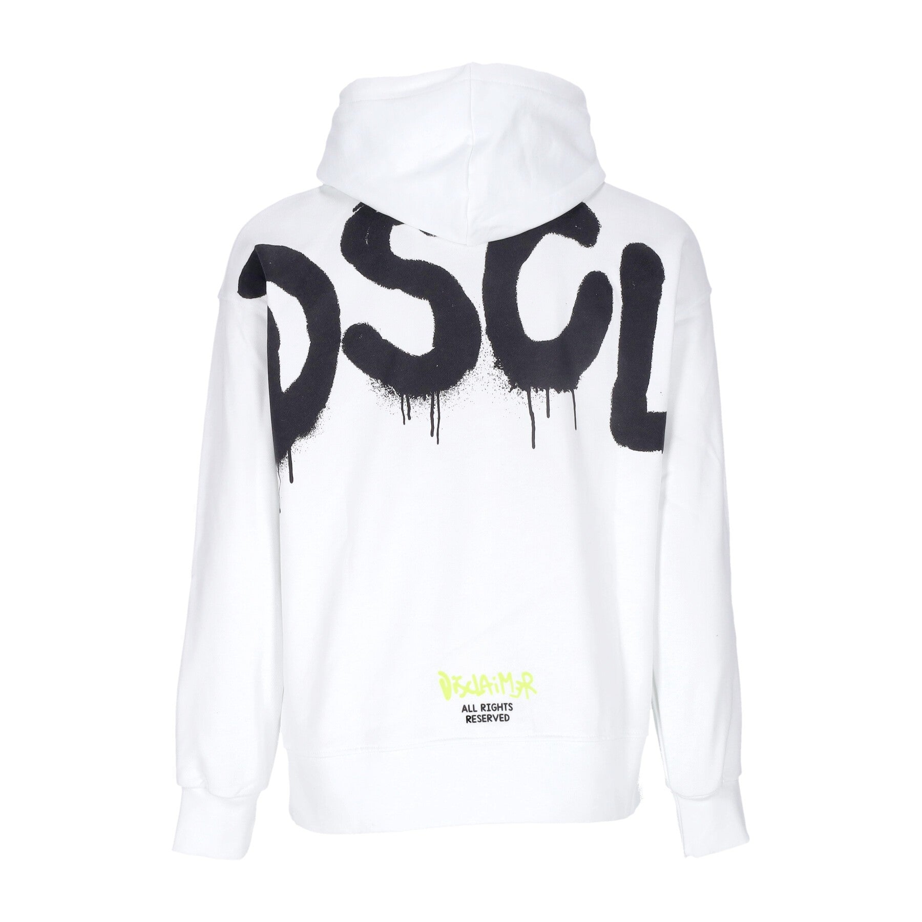 Felpa Leggera Cappuccio Uomo Back Big Logo Hoodie White