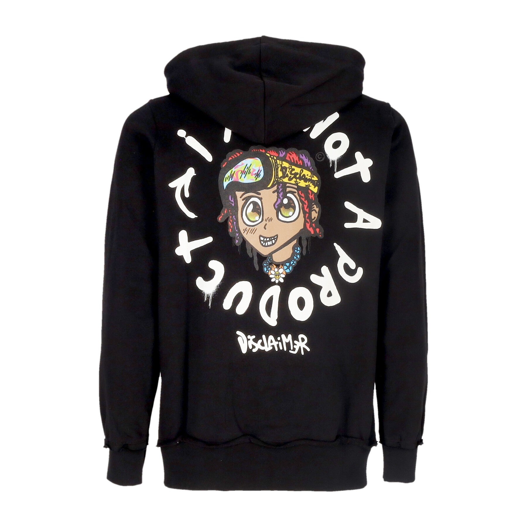 Felpa Leggera Cappuccio Uomo i Am Not a Product Hoodie Black