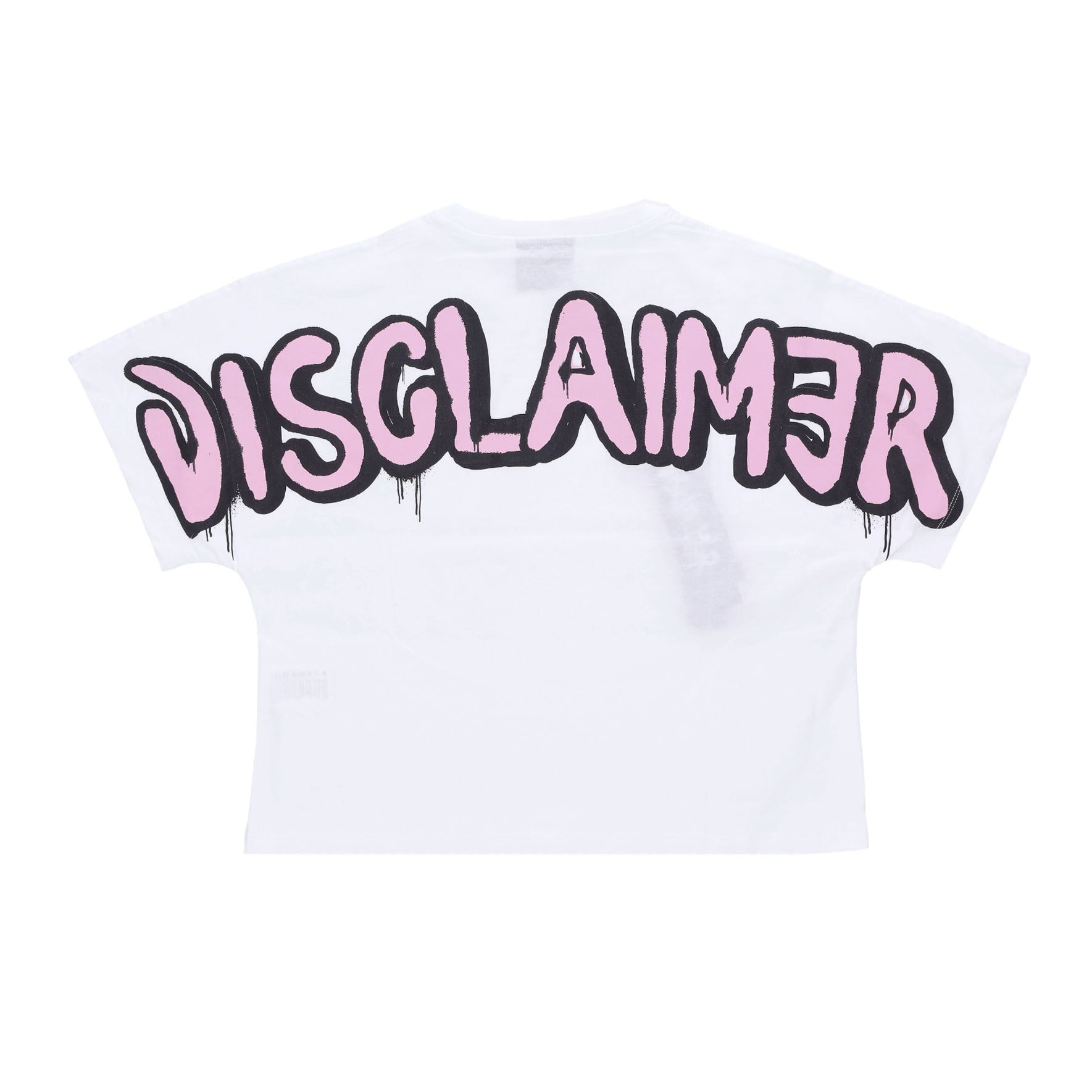 Maglietta Corta Donna Back Colored Big Logo Tee White/pink