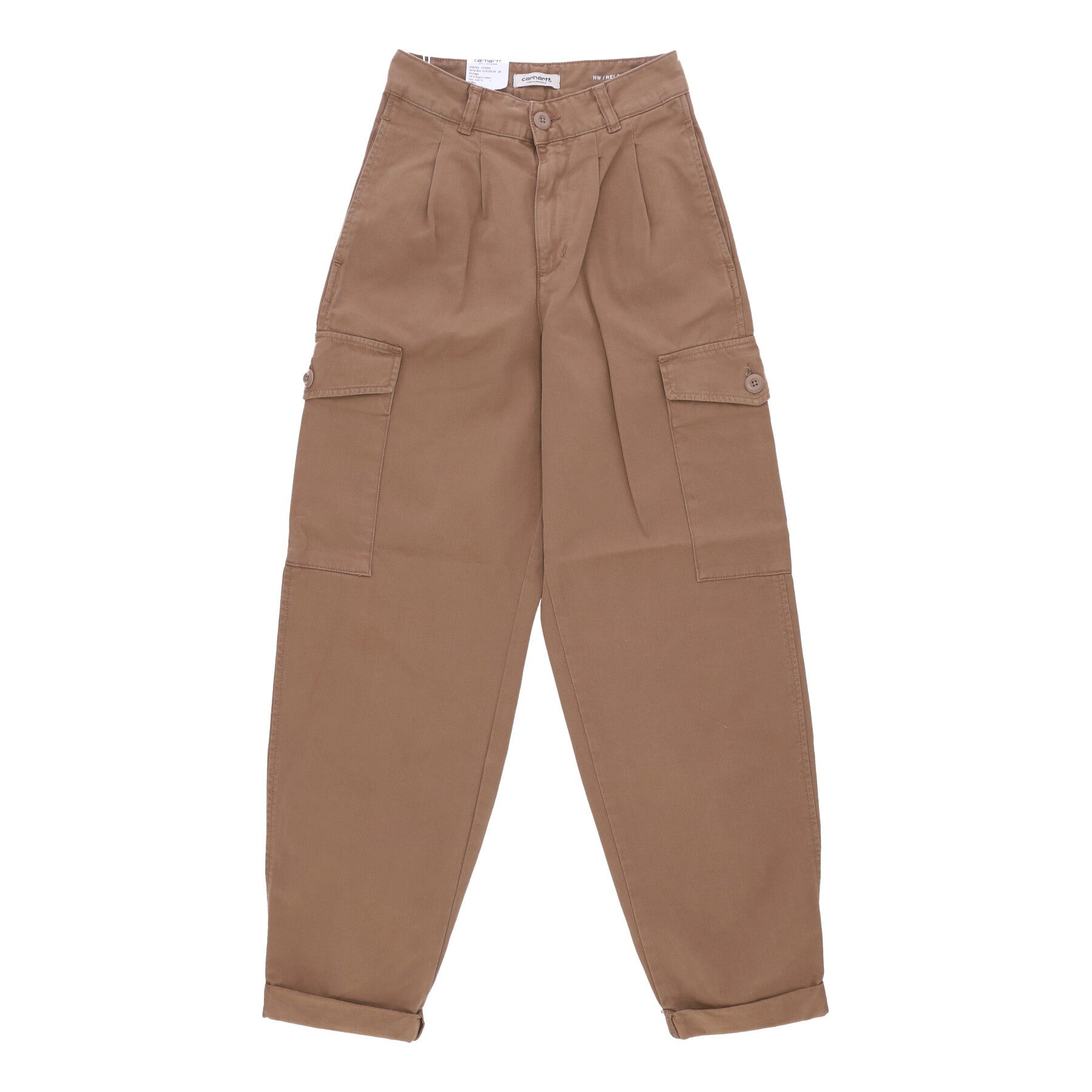 Carhartt Wip, Pantalone Lungo Donna Collins Pant, Buffalo Garment Dyed