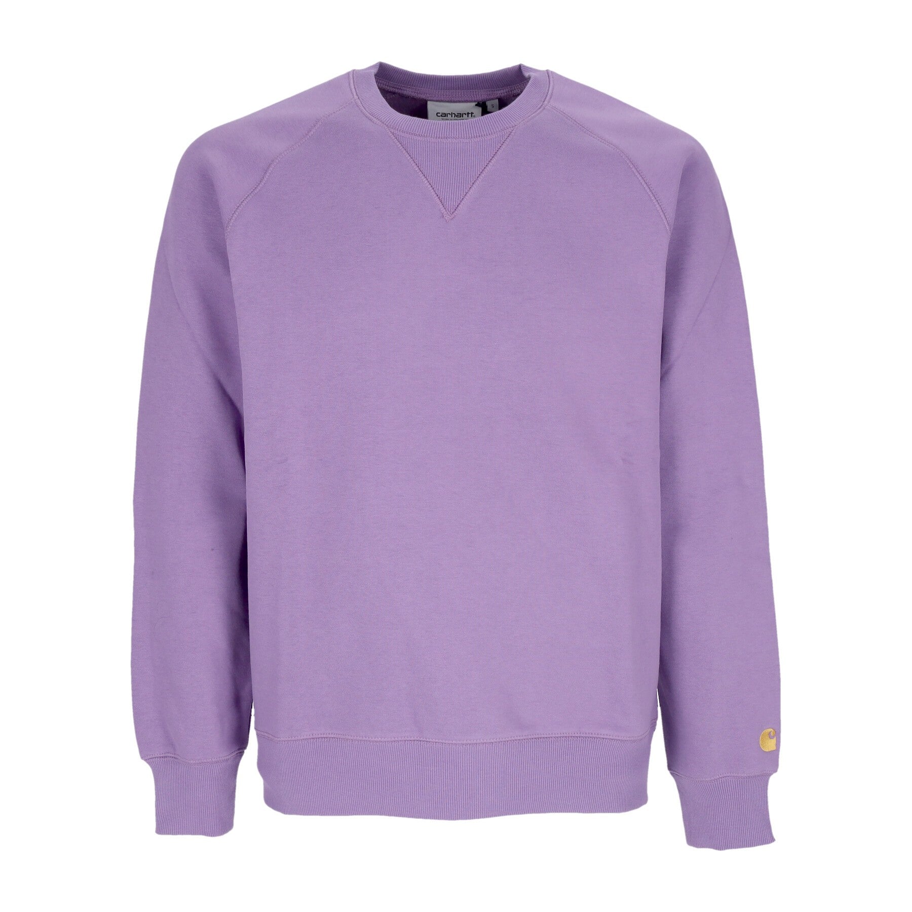 Carhartt Wip, Felpa Girocollo Uomo Chase Sweatshirt, Violanda/gold