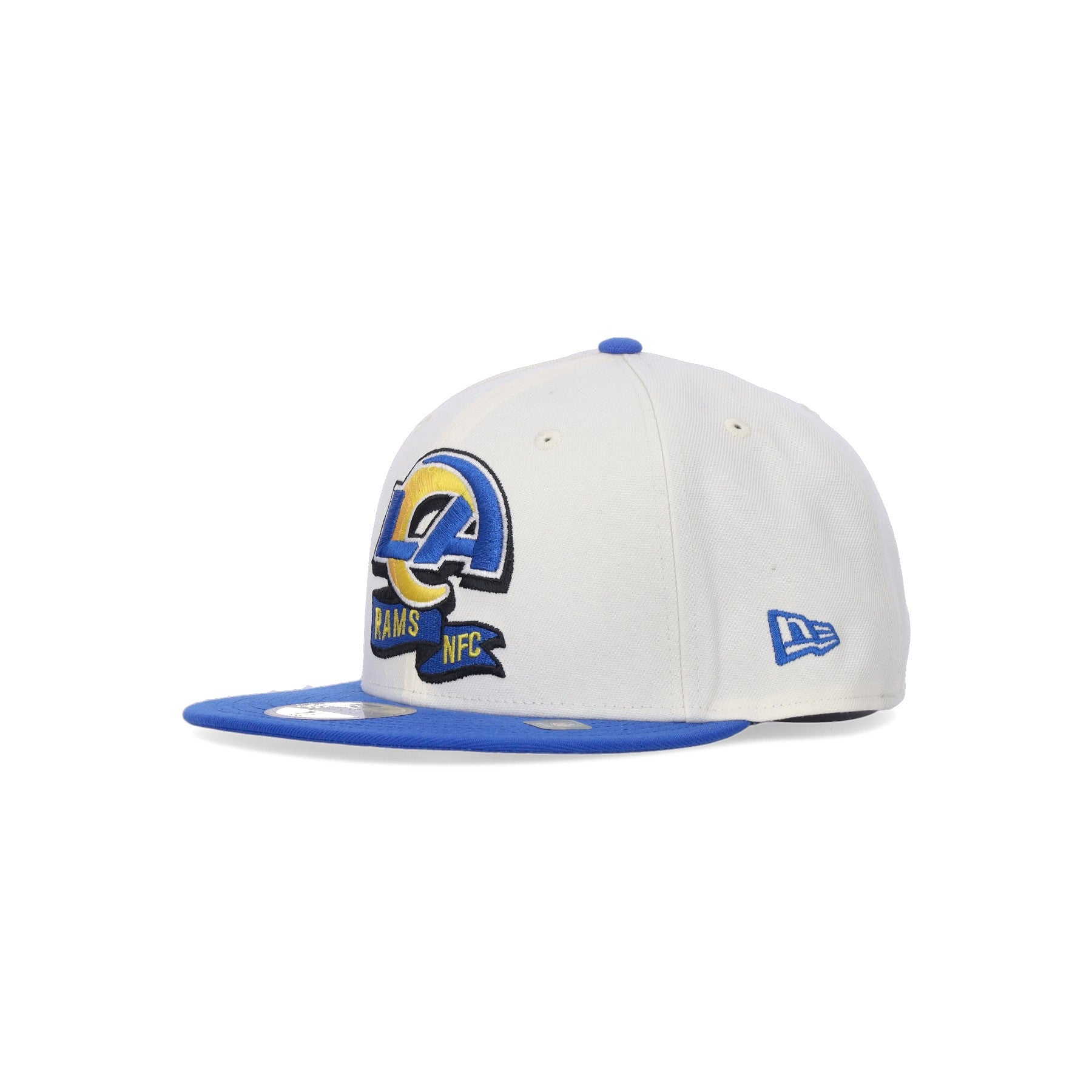 New Era, Cappellino Visiera Piatta Uomo Nfl Sideline 5950 Losram, Chrome White/original Team Colors