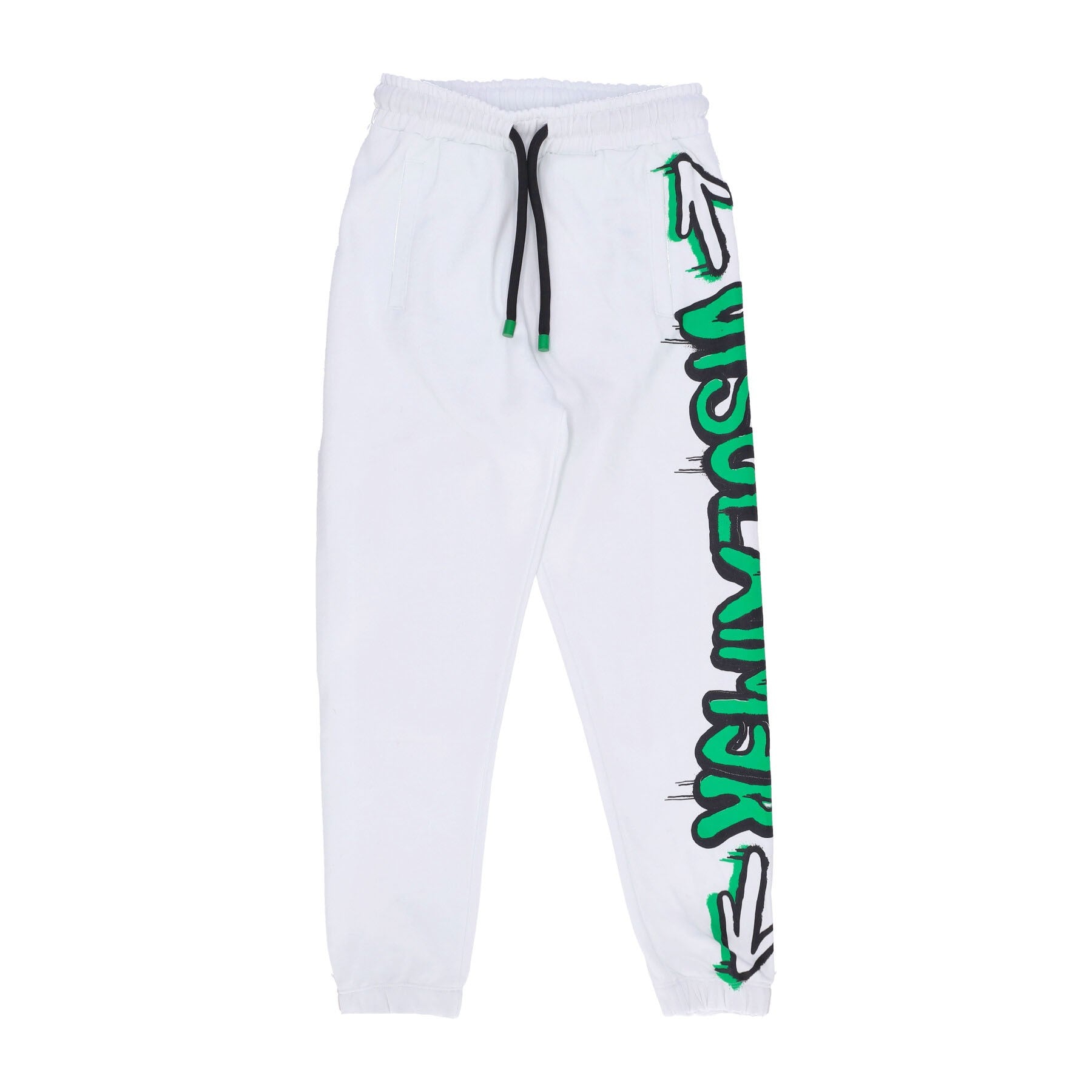 Pantalone Tuta Leggero Uomo Colored Big Logo Pant White/green