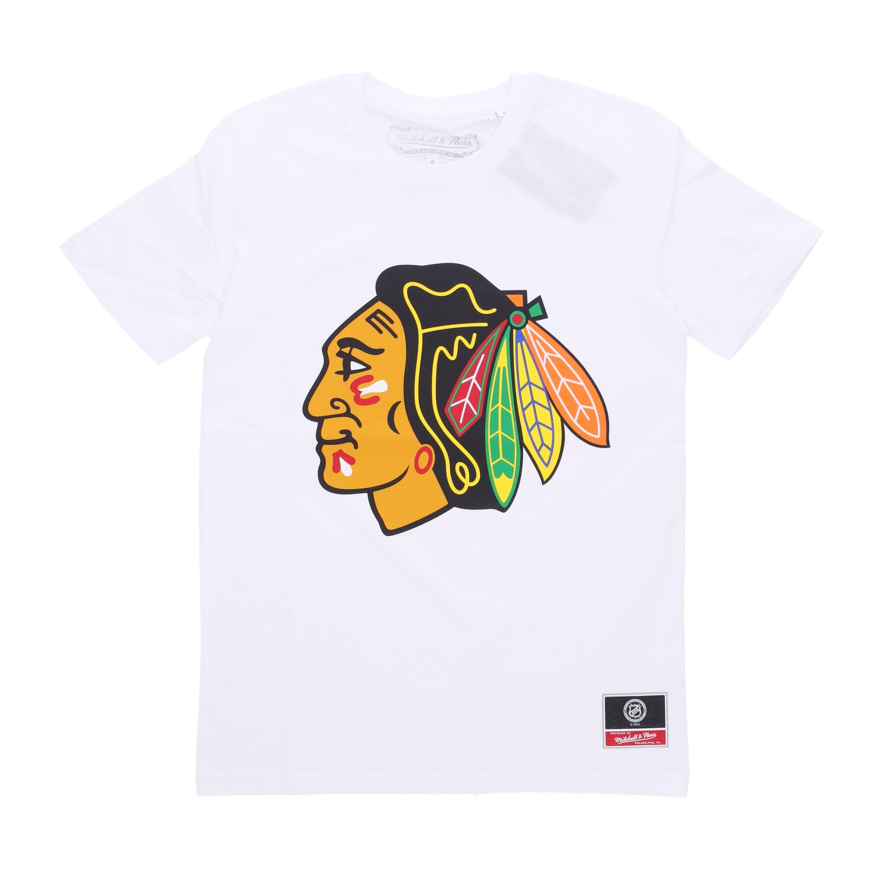 Mitchell & Ness, Maglietta Uomo Nhl Team Logo Tee Chibla, White