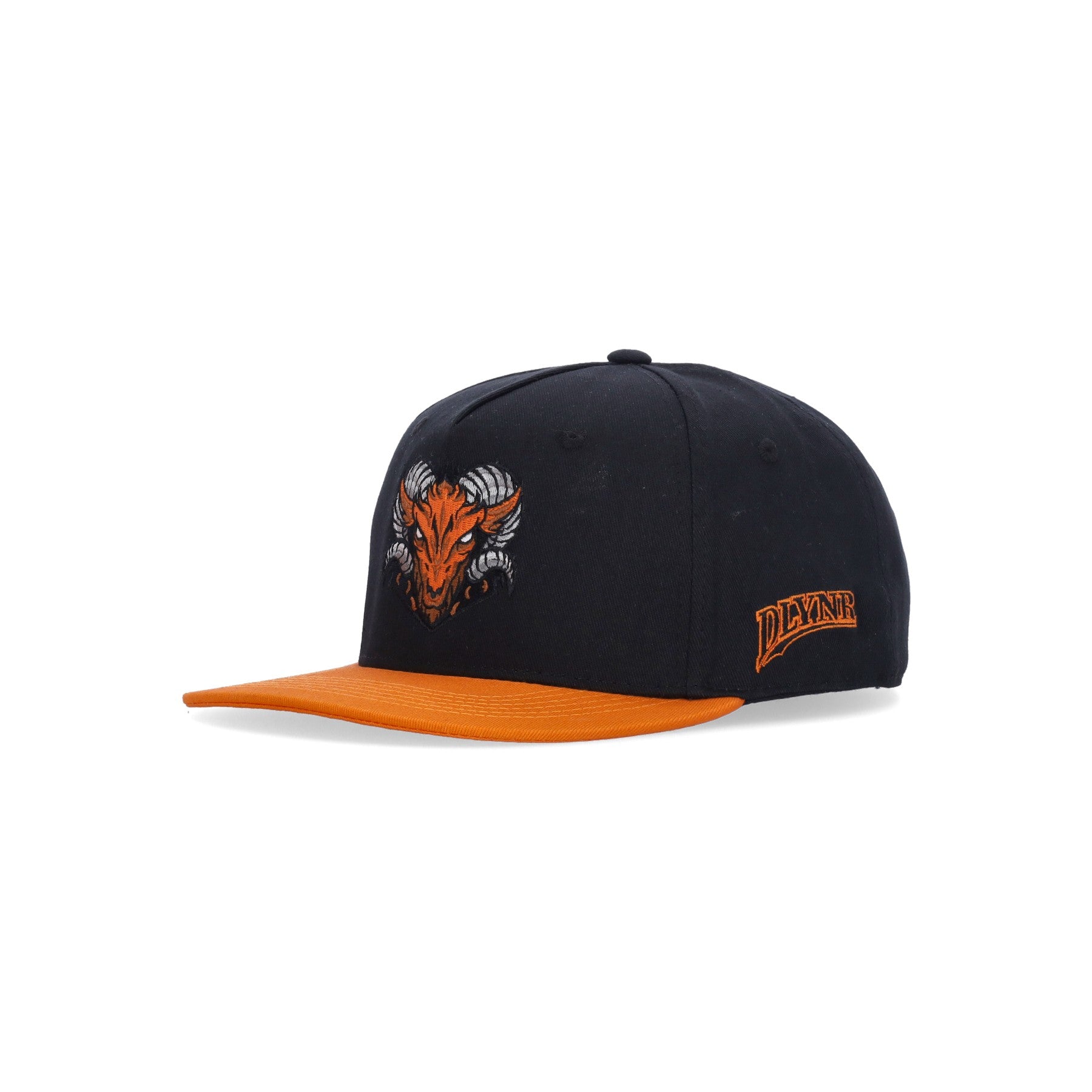 Dolly Noire, Cappellino Visiera Piatta Uomo Goat Snapback, Black/orange