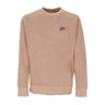 Nike, Felpa Girocollo Uomo Club+ Bb Crew Revival, Dk Driftwood