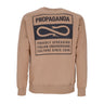 Propaganda, Felpa Girocollo Uomo Label Crewneck, Camel