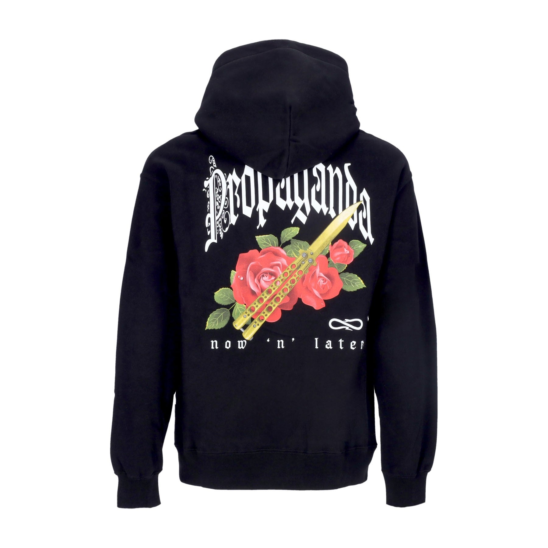 Propaganda, Felpa Cappuccio Uomo Butterfly Hoodie, Black