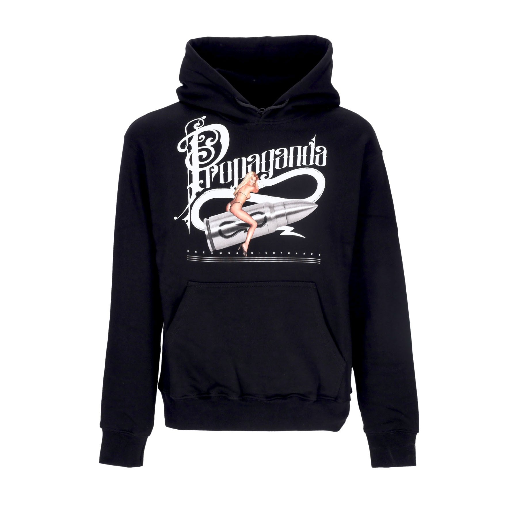 Propaganda, Felpa Cappuccio Uomo Dreams Hoodie, Black