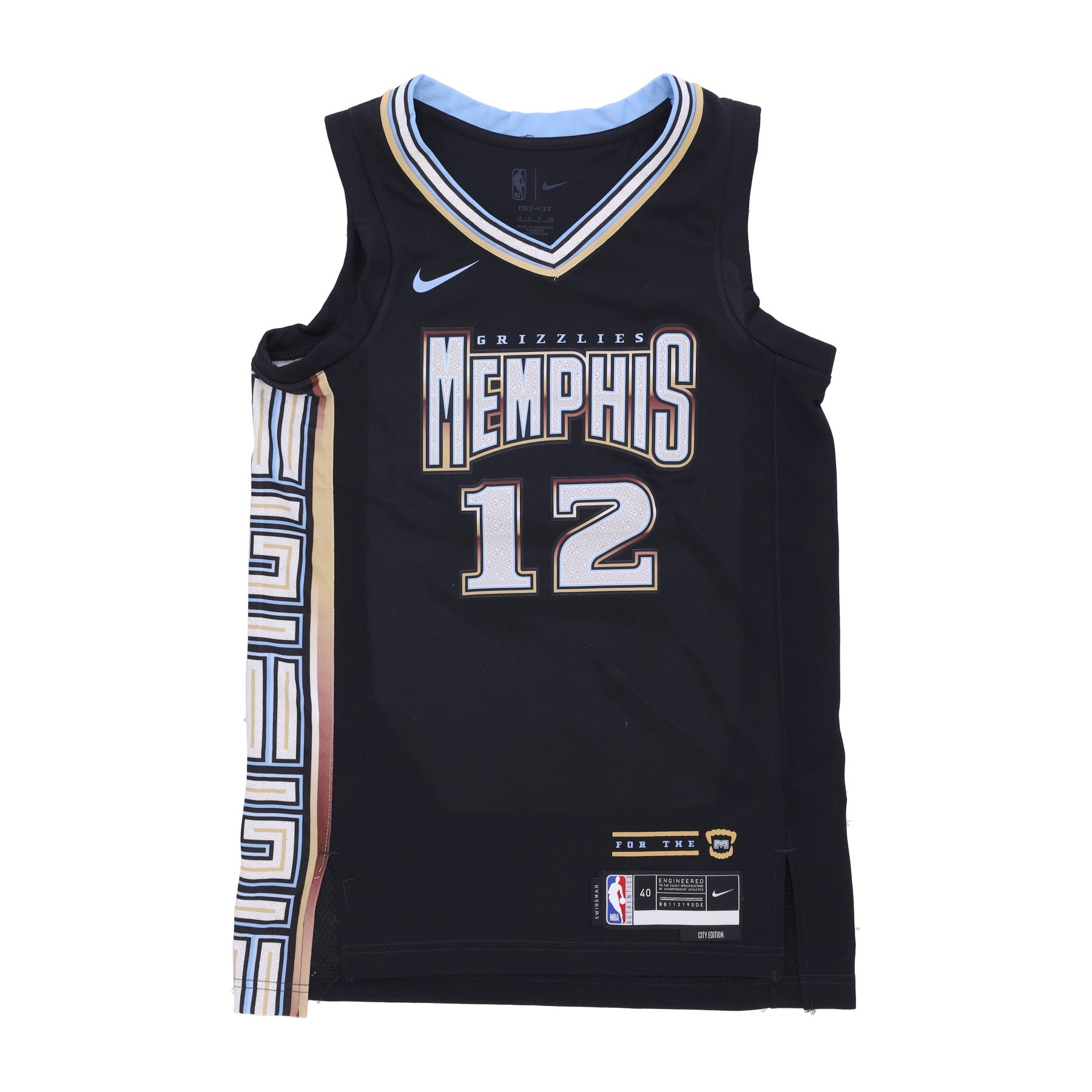 Nike Nba, Canotta Basket Uomo Nba City Edition 22 Dri-fit Swingman Jersey No 12 Ja Morant Memgri, 