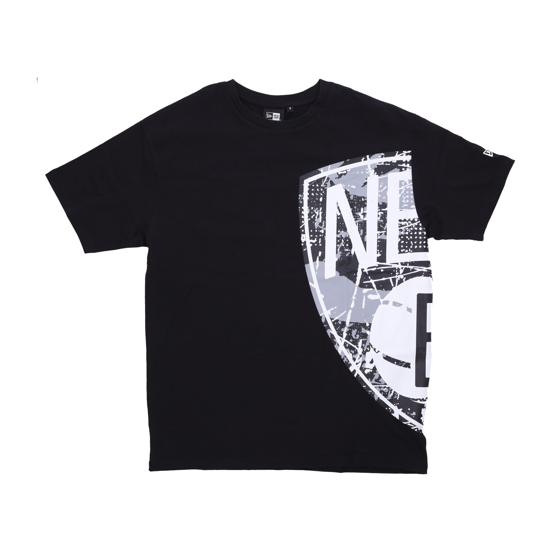 New Era, Maglietta Uomo Nba Large Team Logo Os Tee Bronet, Black/white