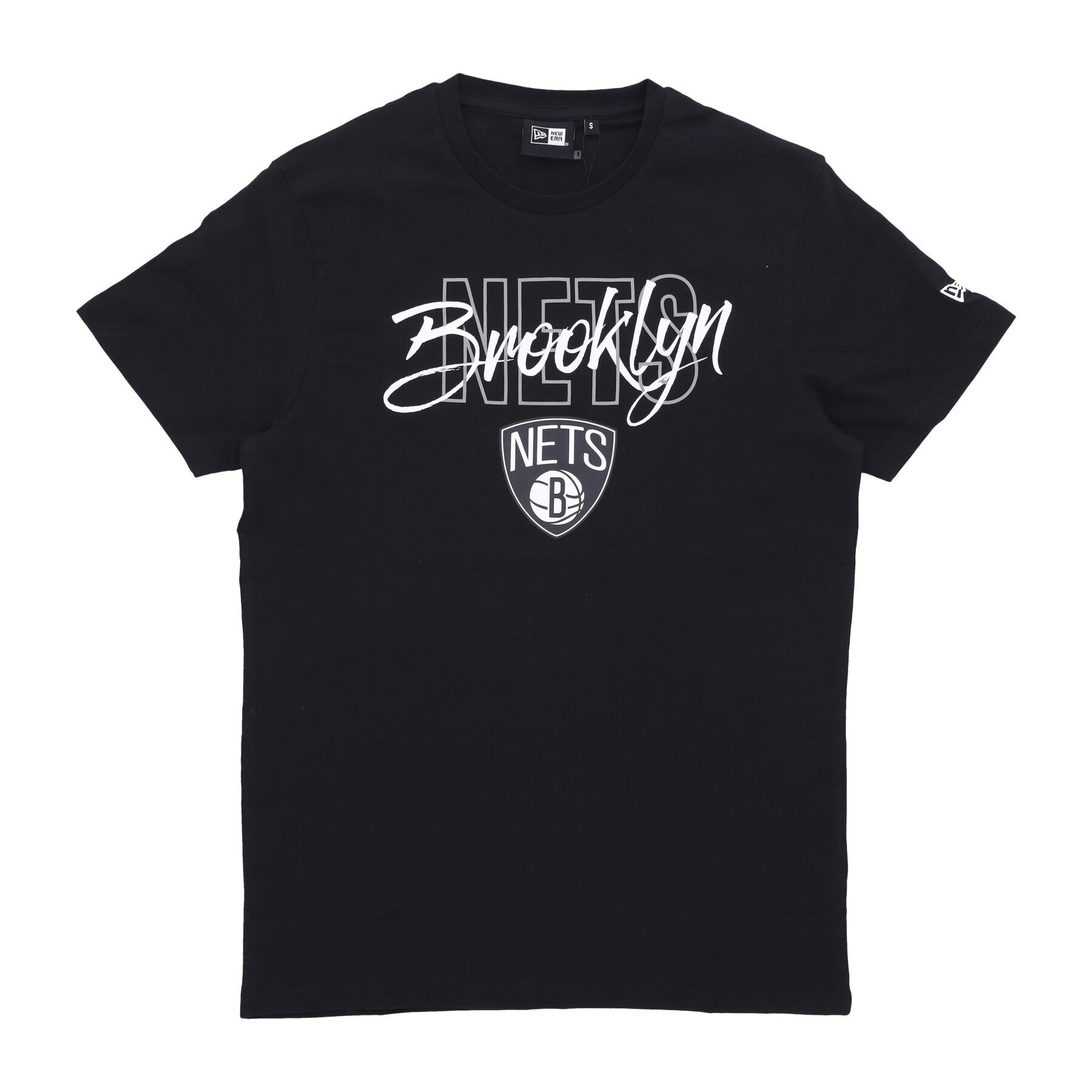 New Era, Maglietta Uomo Nba Script Tee Bronet, Black/white