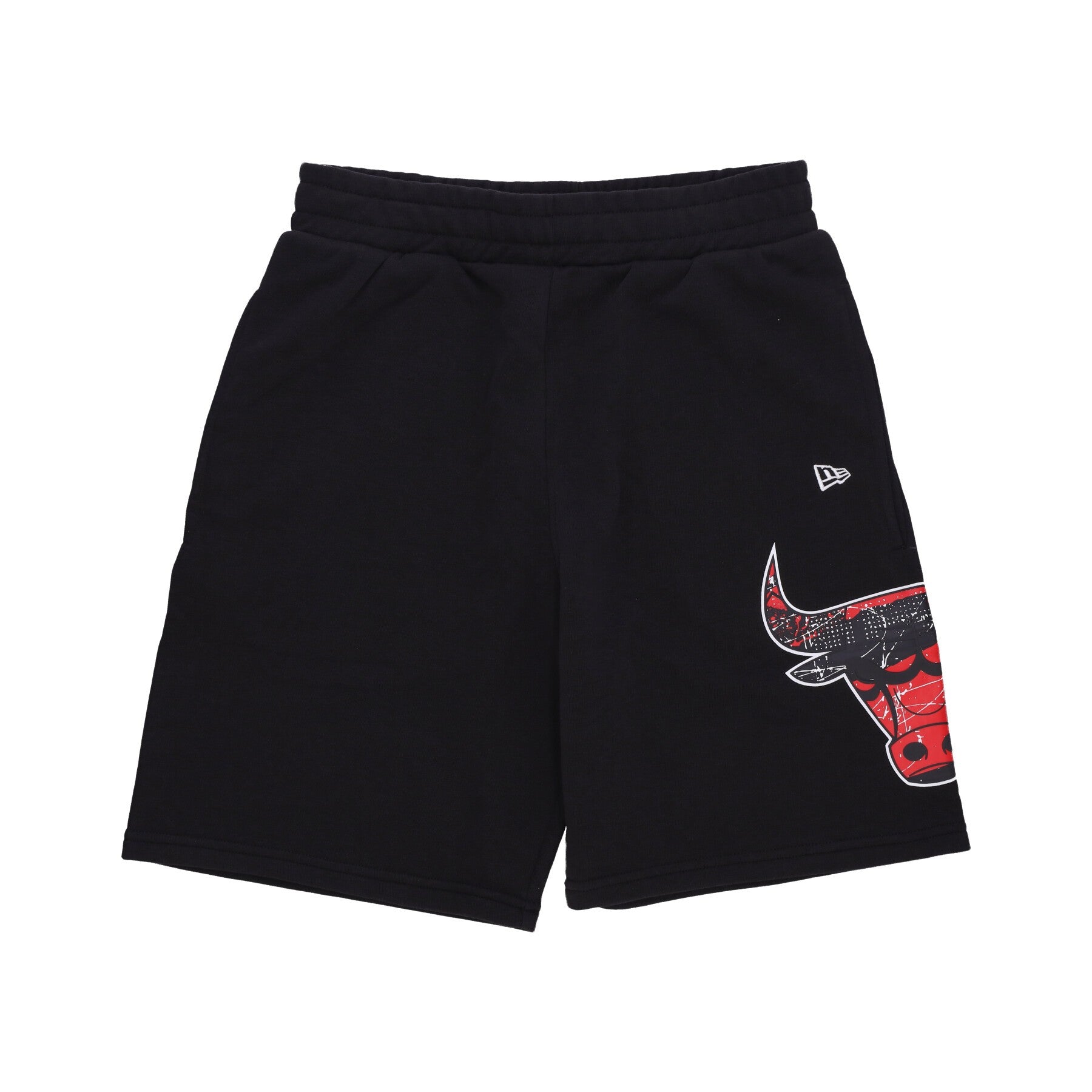 New Era, Pantalone Corto Tuta Uomo Nba Team Logo Os Shorts Chibul, Black/front Door Red