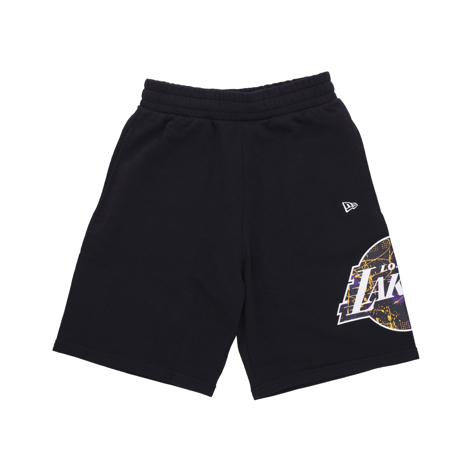 New Era, Pantalone Corto Tuta Uomo Nba Team Logo Os Shorts Loslak, Black/true Purple