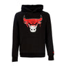 New Era, Felpa Leggera Cappuccio Uomo Nba Drip Logo Hoodie Chibul, Black/front Door Red