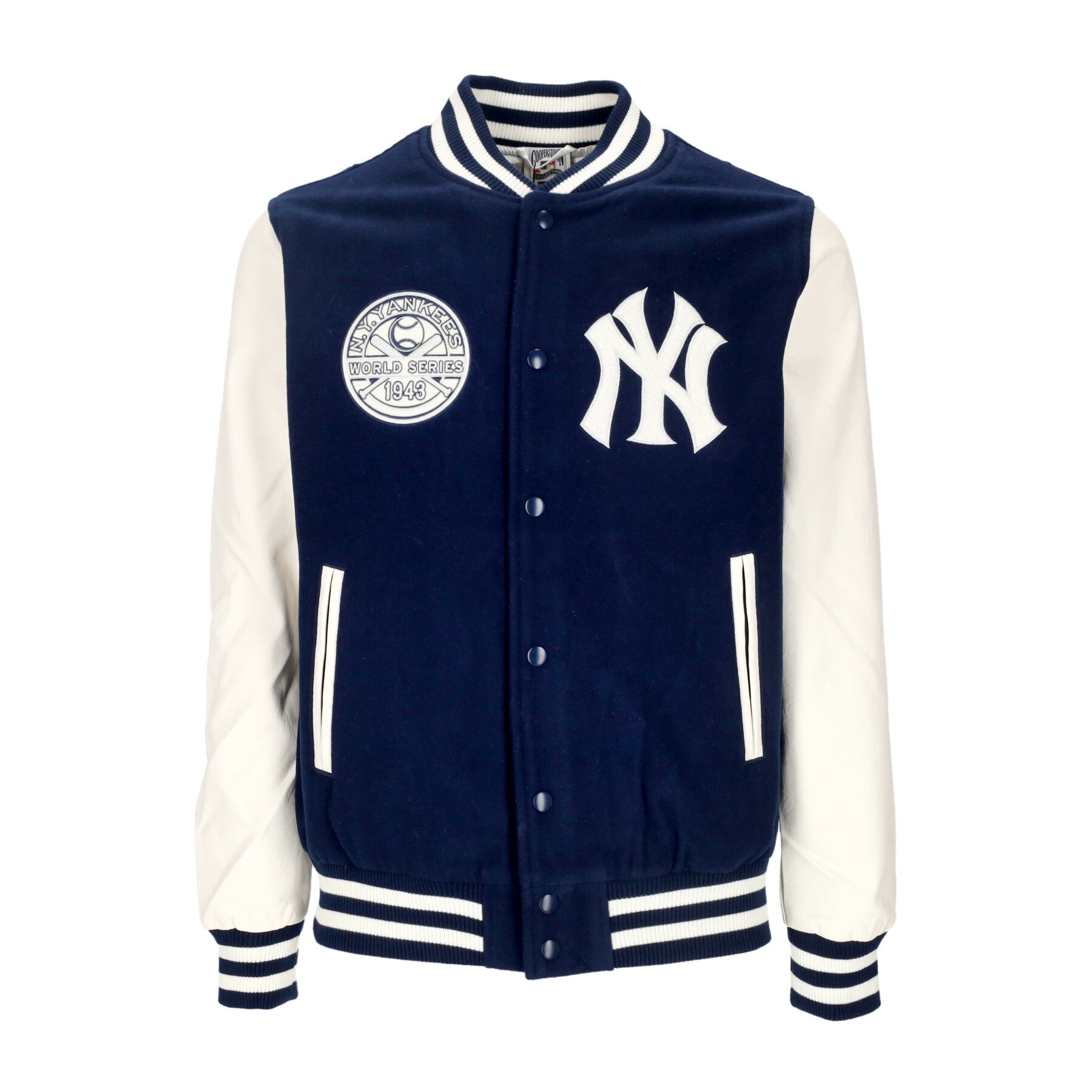 New Era, Giubbotto College Uomo Mlb Heritage Varsity Jacket Neyyan, Obsidian Blue/off White