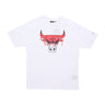 New Era, Maglietta Uomo Nba Drip Logo Os Tee Chibul, White/front Door Red