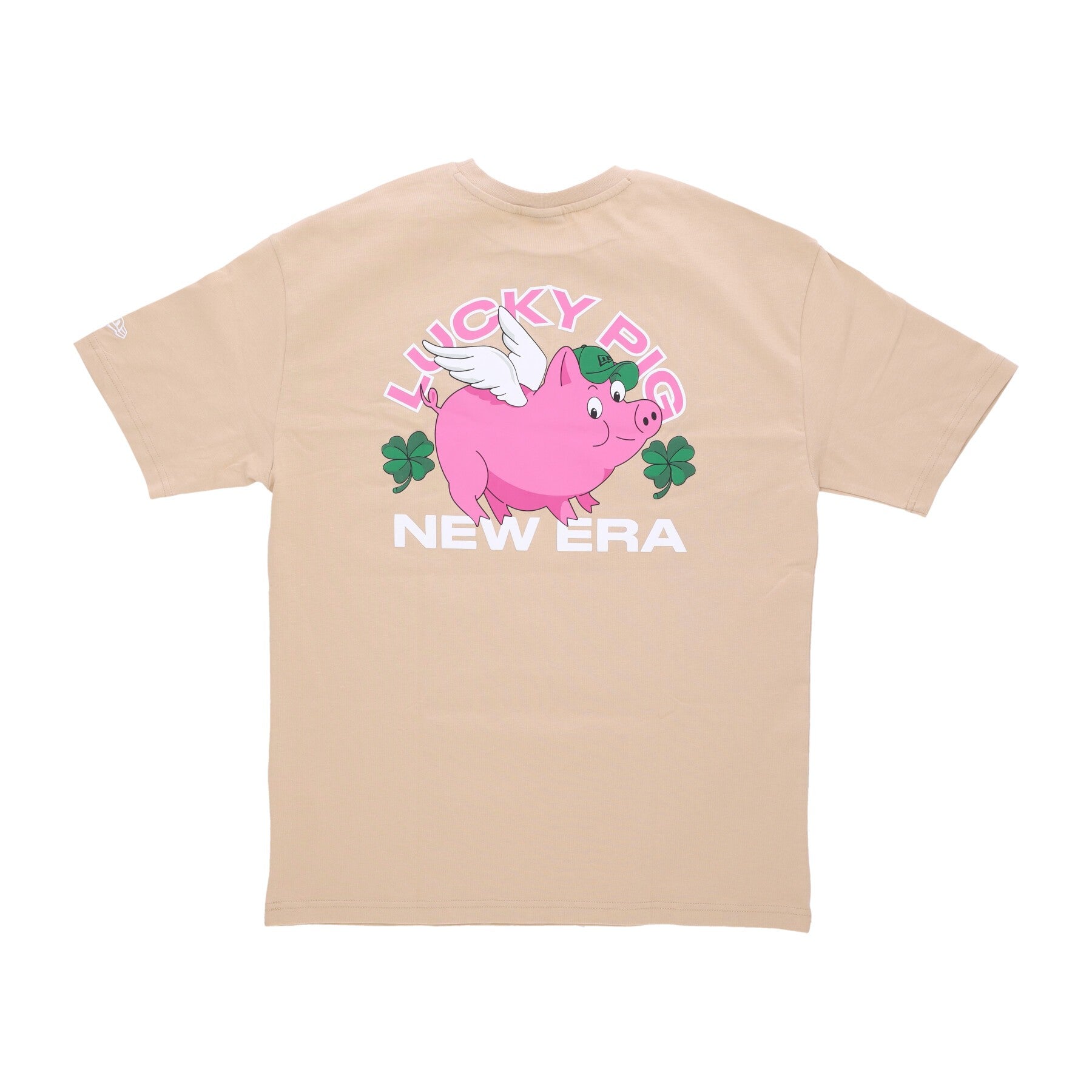 New Era, Maglietta Uomo Ne Character Graphic Os Tee, Light Beige/white