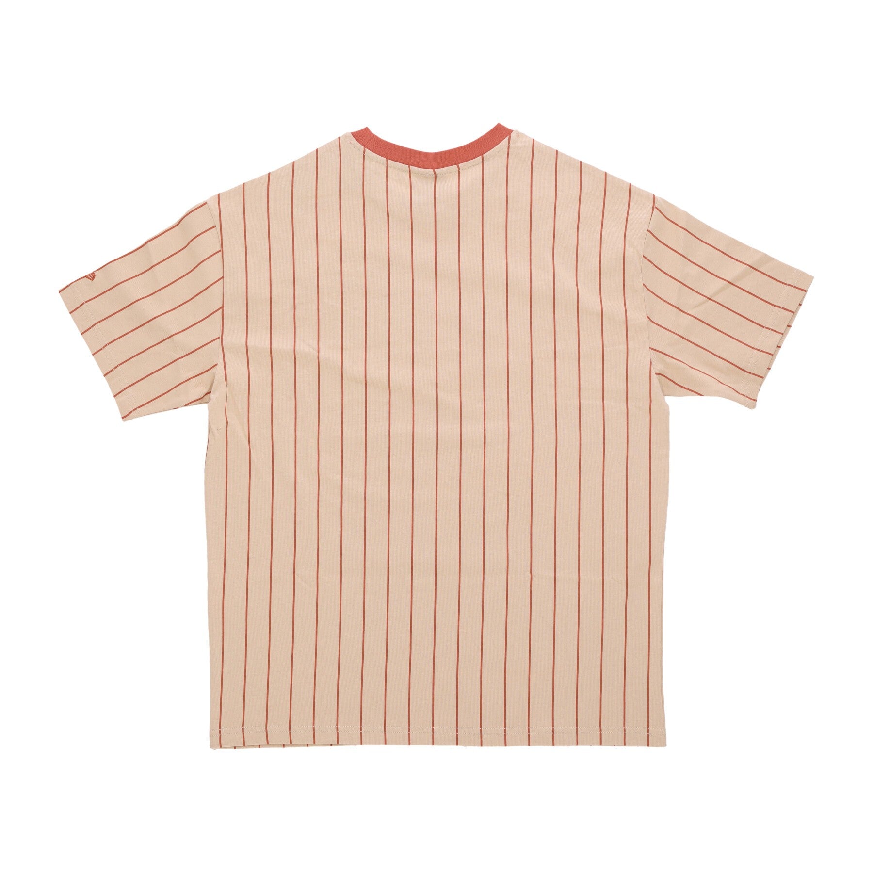 Maglietta Uomo Ne Pinstripe Os Tee Light Beige/brick Red