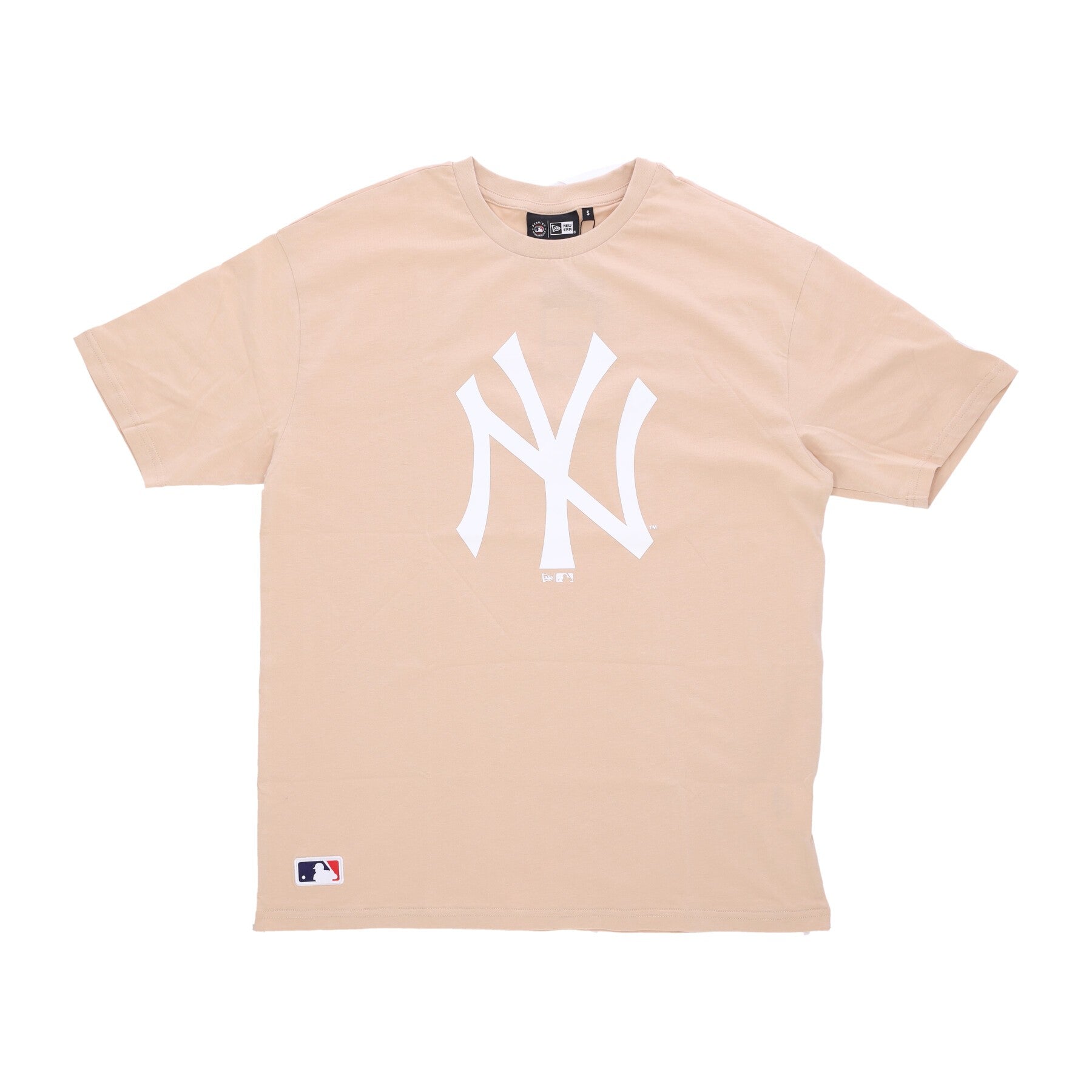 New Era, Maglietta Uomo Mlb League Essential Cf Os Tee Neyyan, Light Beige/white