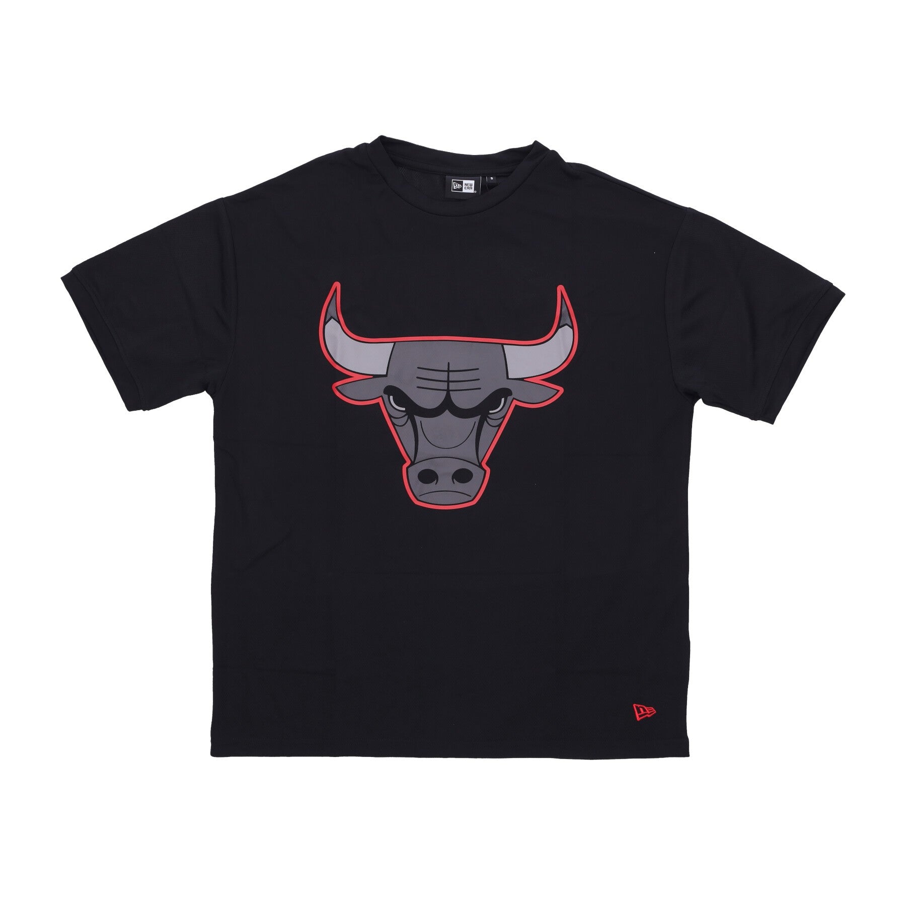 New Era, Maglietta Uomo Nba Os Outline Mesh Tee Chibul, Black/front Door Red