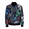 New Era, Giubbotto Bomber Uomo Nba All Over Print Bomber, Black/multi