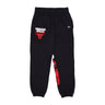 New Era, Pantalone Tuta Felpato Uomo Nba Neon Logo Jogger Chibul, Black/front Door Red