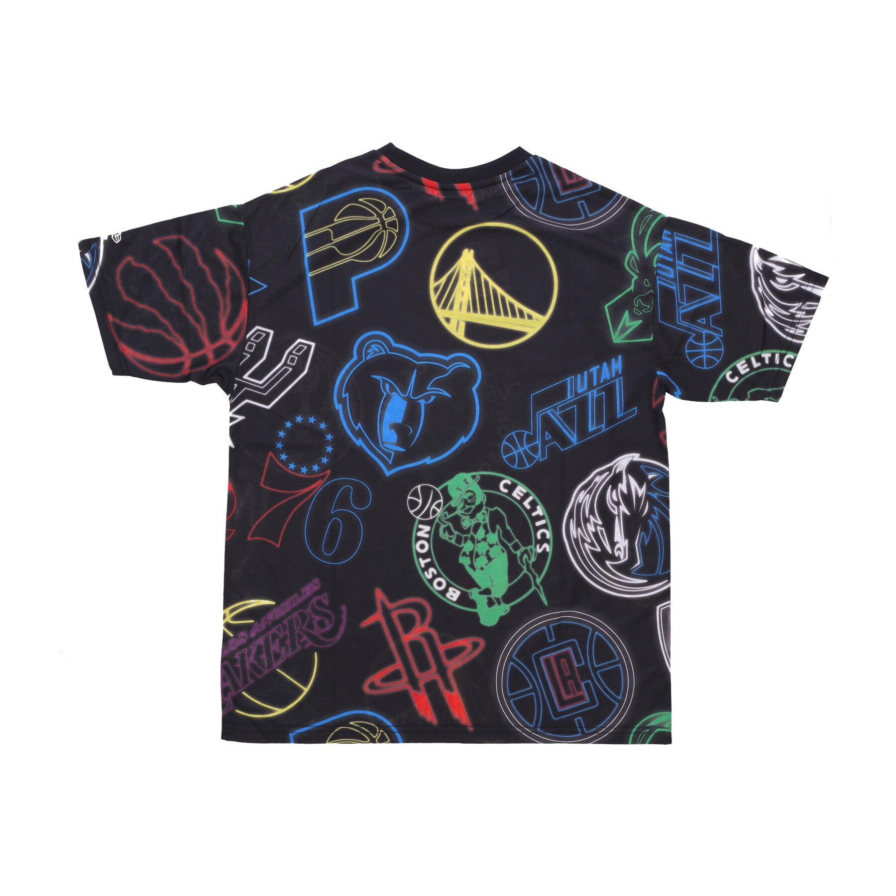 New Era, Maglietta Uomo Nba All Over Print Neon Tee, 