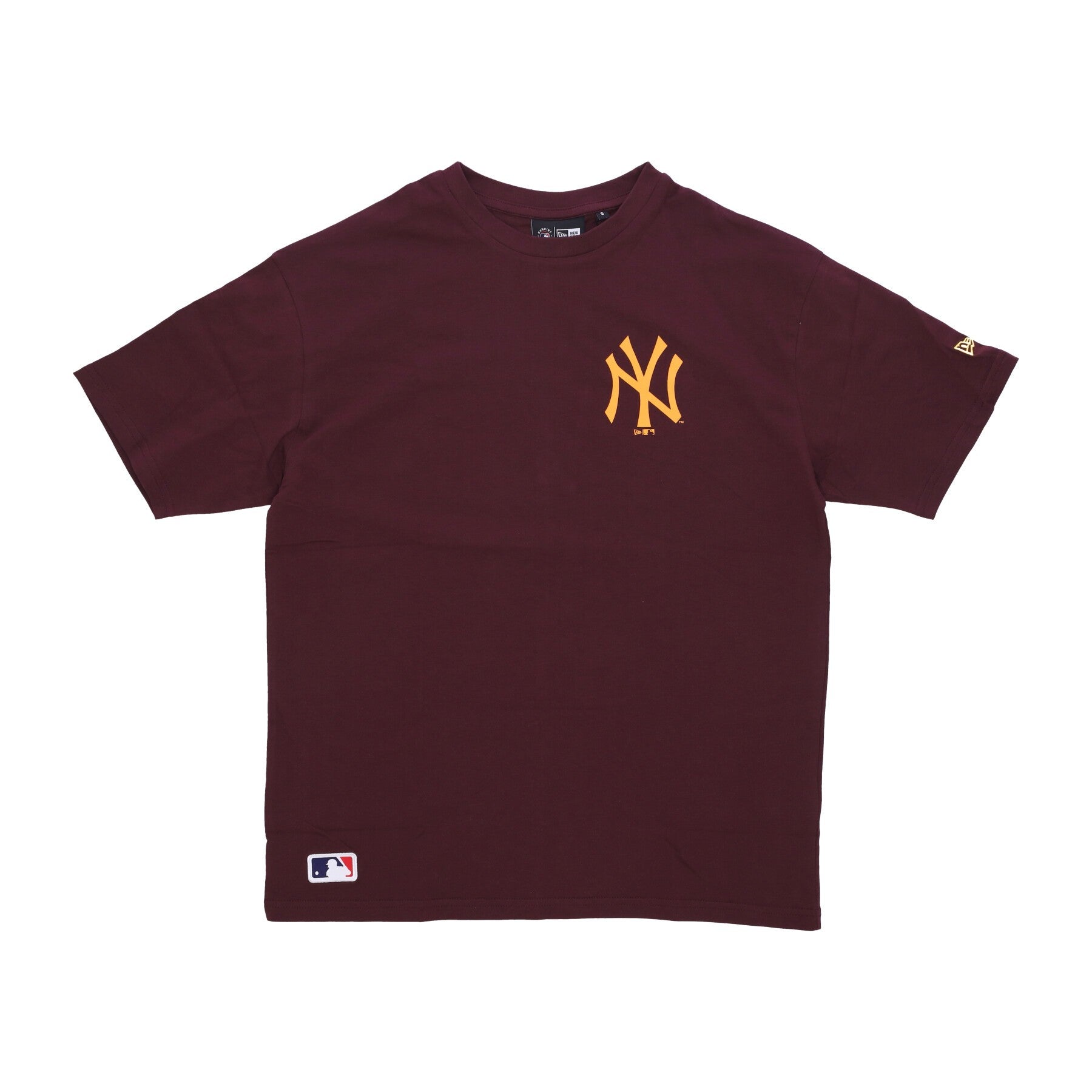 New Era, Maglietta Uomo Mlb League Essentials Oversized Tee Neyyan, Maroon/rose Gold