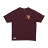 New Era, Maglietta Uomo Mlb League Essentials Oversized Tee Neyyan, Maroon/rose Gold