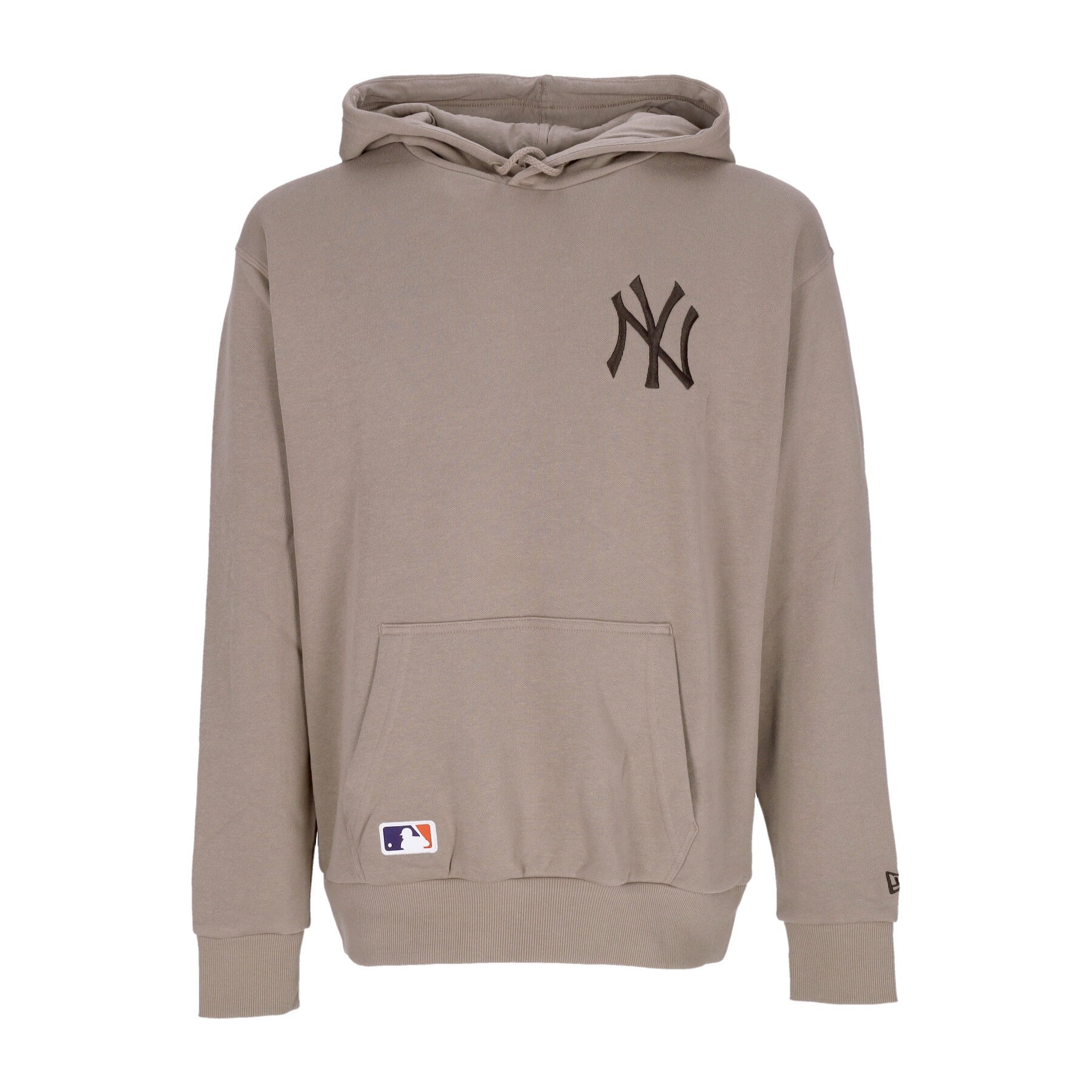 Felpa Cappuccio Uomo Mlb Emb Logo Oversized Hoodie Neyyan Ash Brown