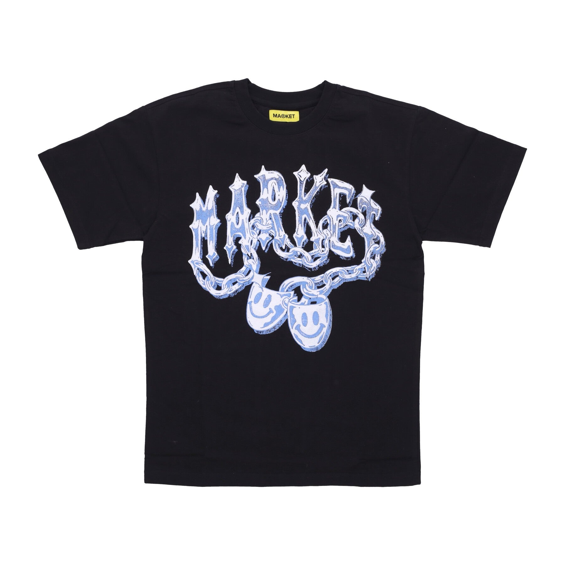 Market, Maglietta Uomo Chain Tee X Smiley, Black