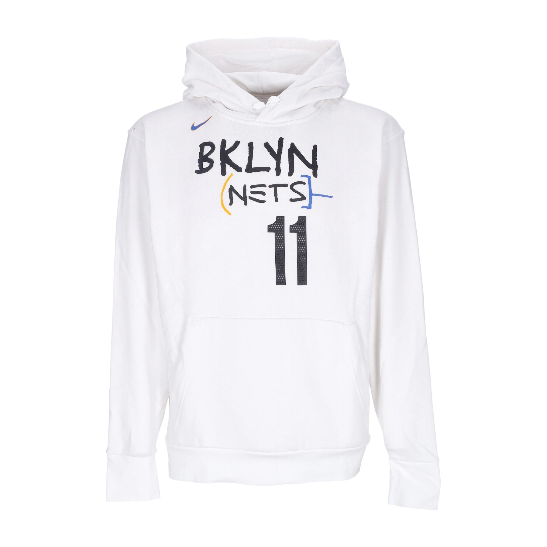 Nike Nba, Felpa Cappuccio Uomo Nba Fleece Po Essential Hoodie City Edition No 11 Kyrie Irving Bronet, White