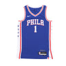 Nike Nba, Canotta Basket Uomo Nba Icon Edition 22 Dri-fit Swingman Jersey No 1 James Harden Phi76e, Rush Blue