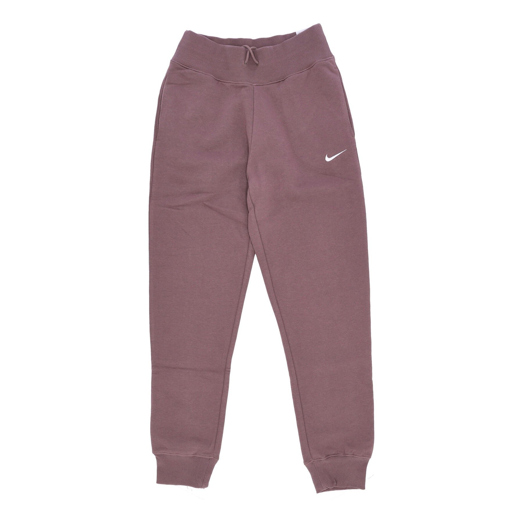 Nike, Pantalone Tuta Felpato Donna Sportswear High-waisted Fleece Joggers, Plum Eclipse/white