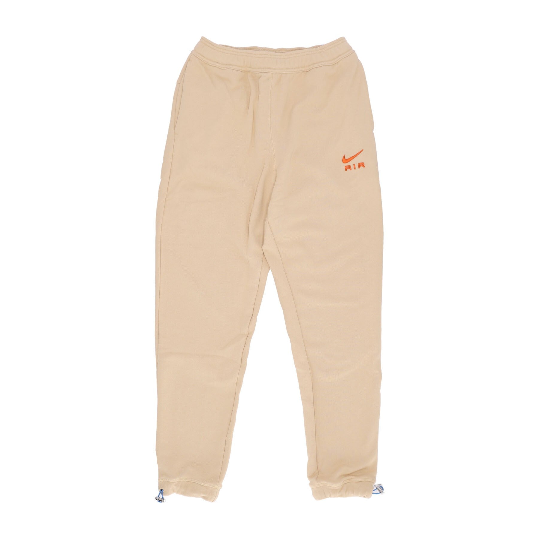 Nike, Pantalone Tuta Leggero Uomo Sportswear Air French Terry Joggers, Sesame/safety Orange